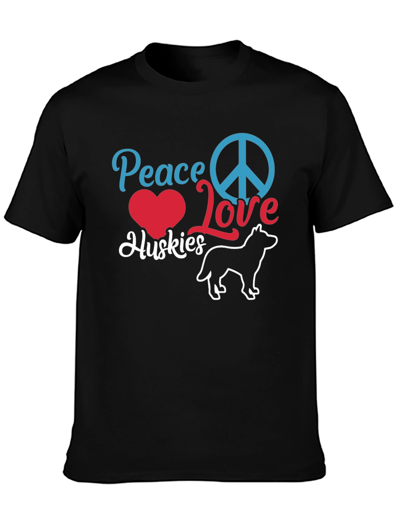 Peace Love Huskies T-Shirt