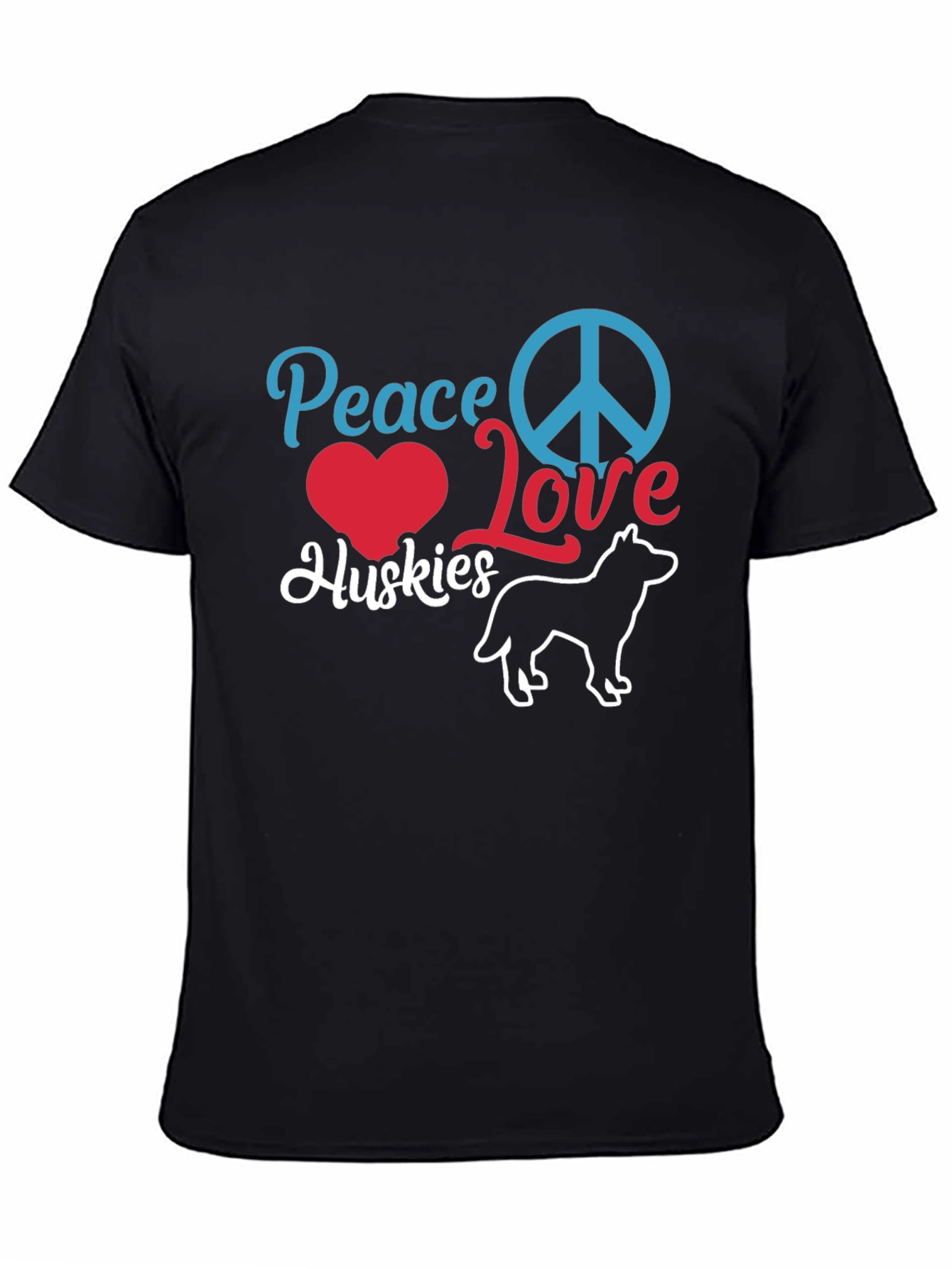 Peace Love Huskies T-Shirt