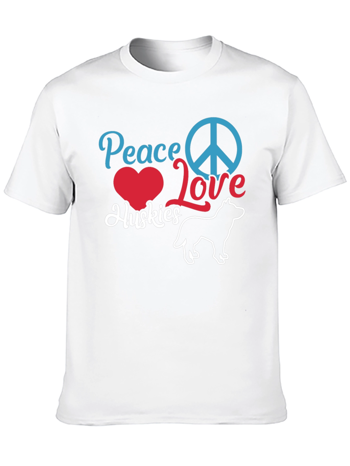 Peace Love Huskies T-Shirt