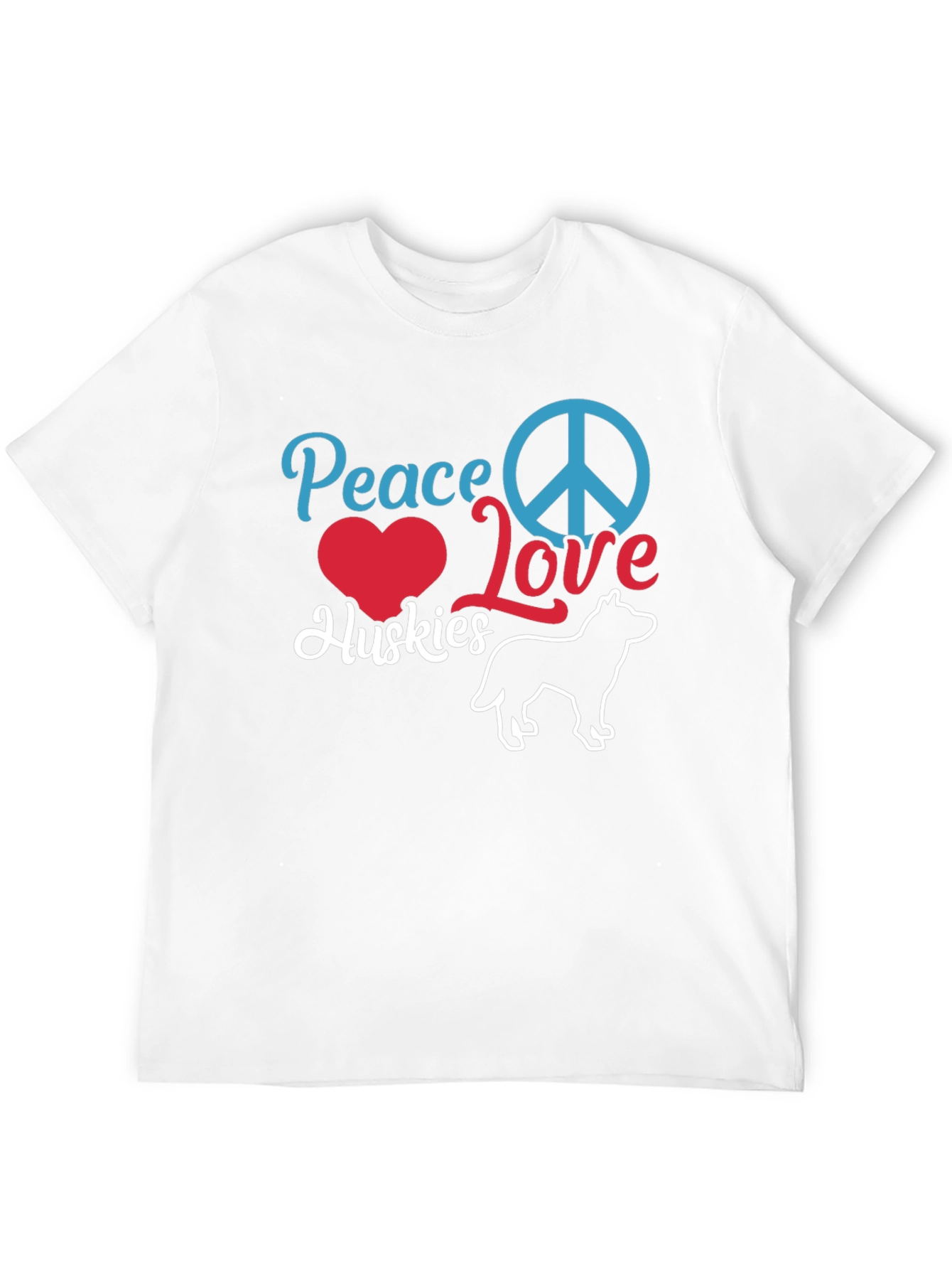 Peace Love Huskies T-Shirt