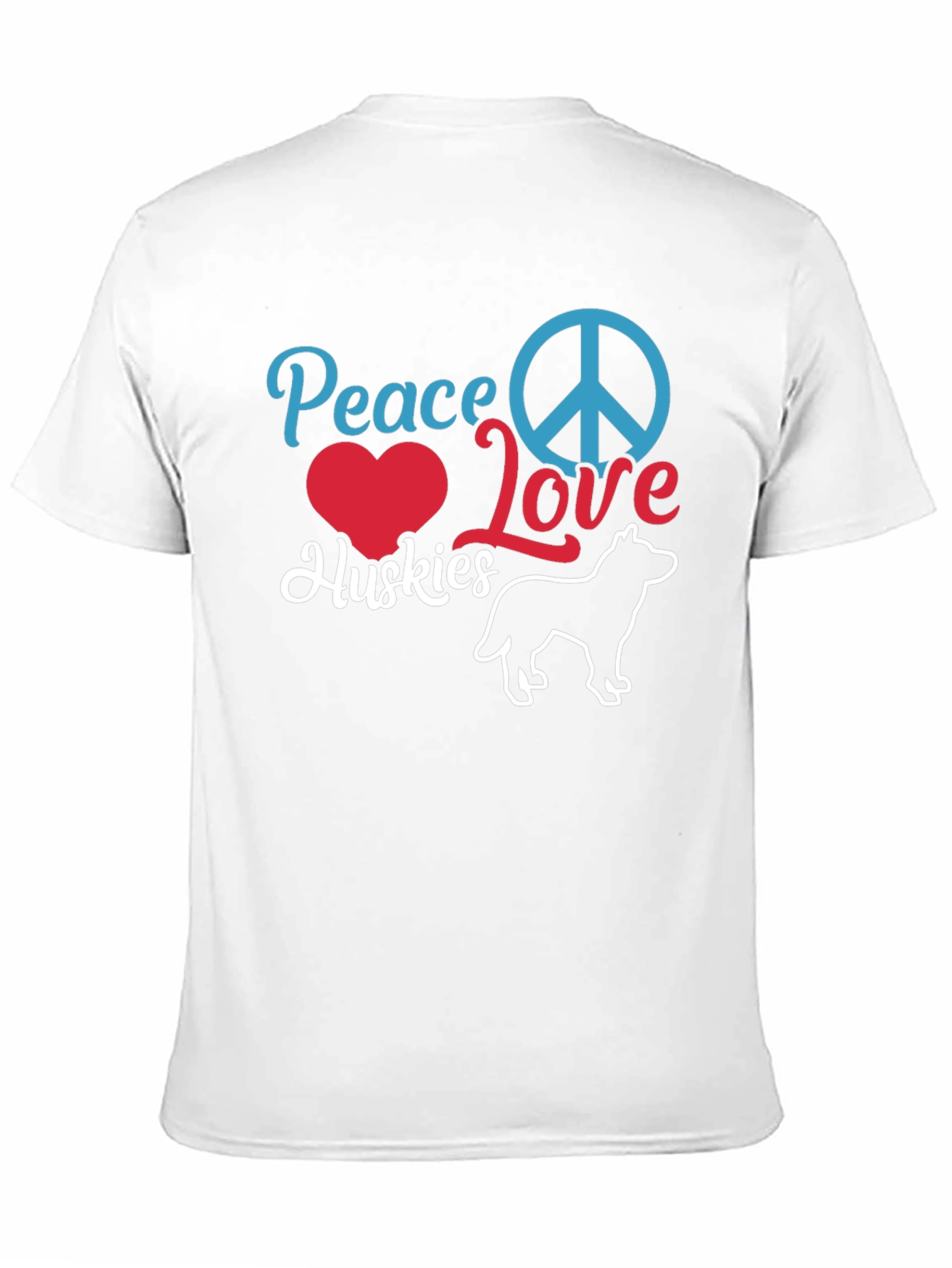 Peace Love Huskies T-Shirt