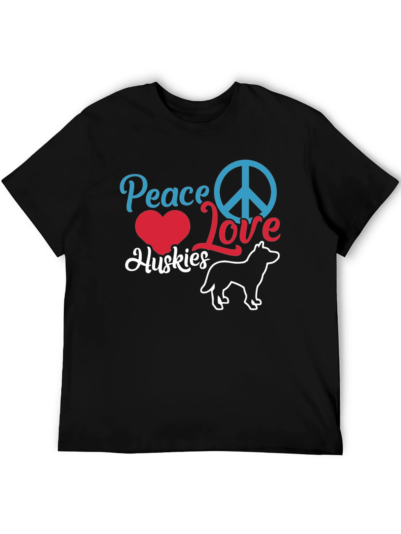 Peace Love Huskies T-Shirt