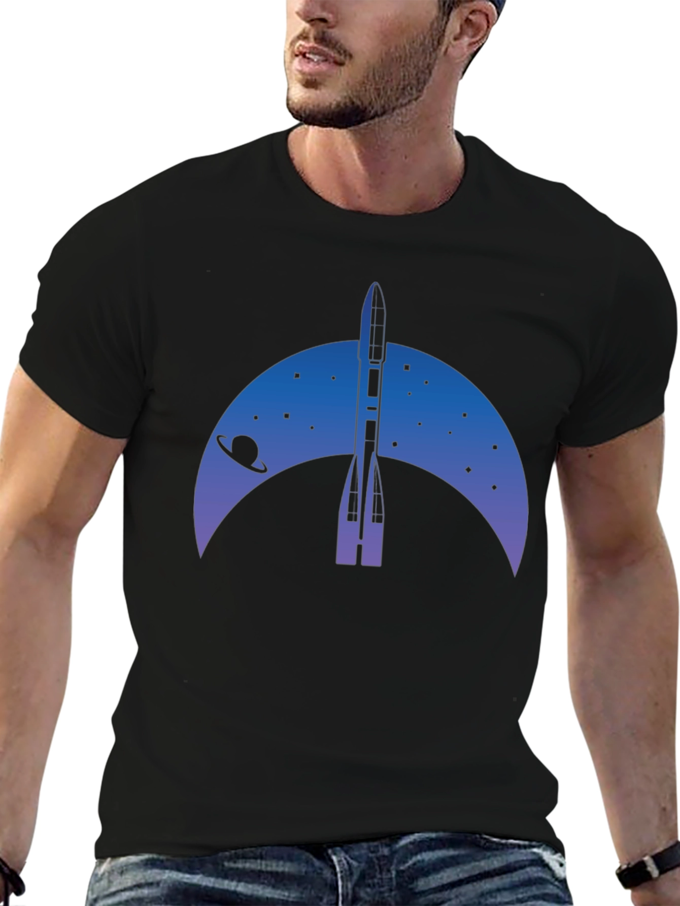 Rocket Launch Graphic Tee - Space Exploration Shirt