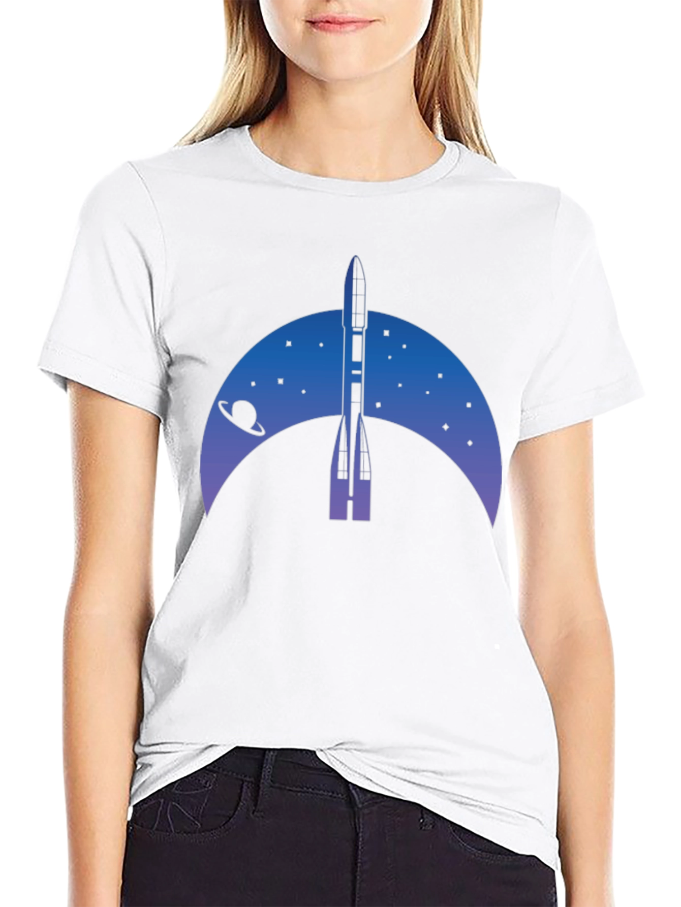 Rocket Launch Graphic Tee - Space Exploration Shirt