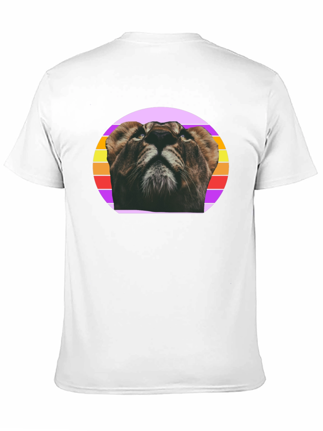 Lion Graphic Tee - Retro Style Black T-Shirt