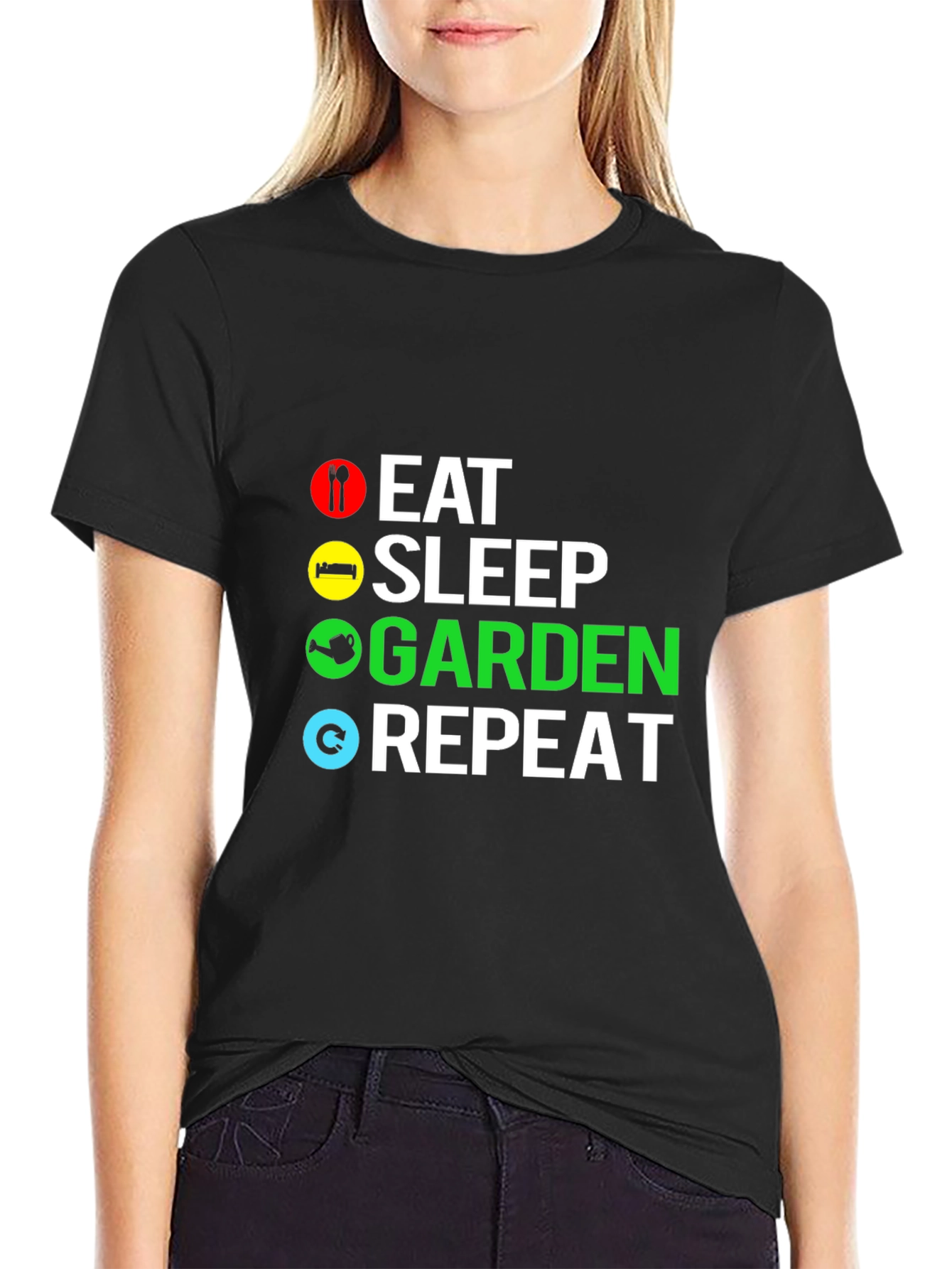 Eat Sleep Garden Repeat Graphic T-Shirt