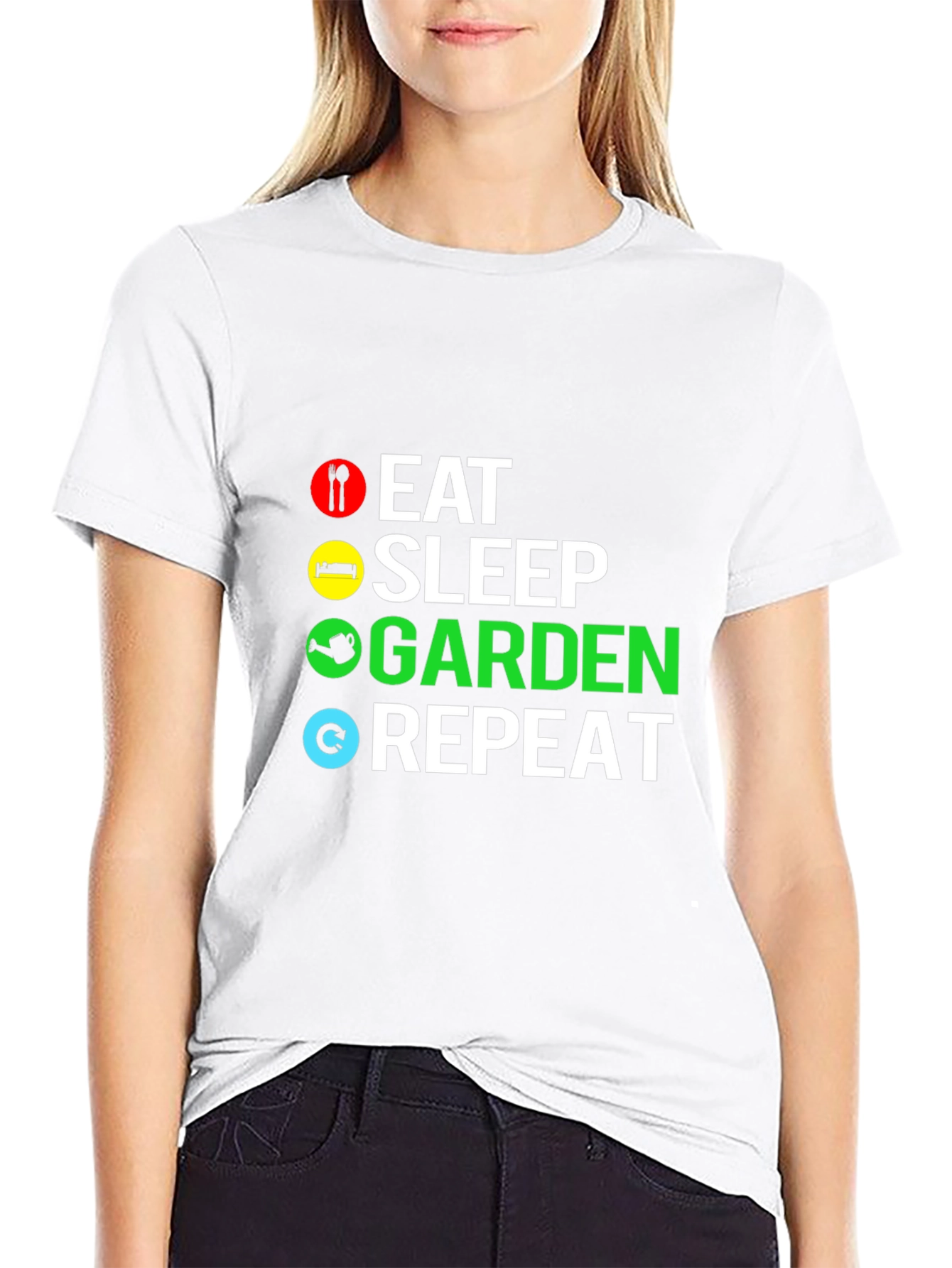 Eat Sleep Garden Repeat Graphic T-Shirt
