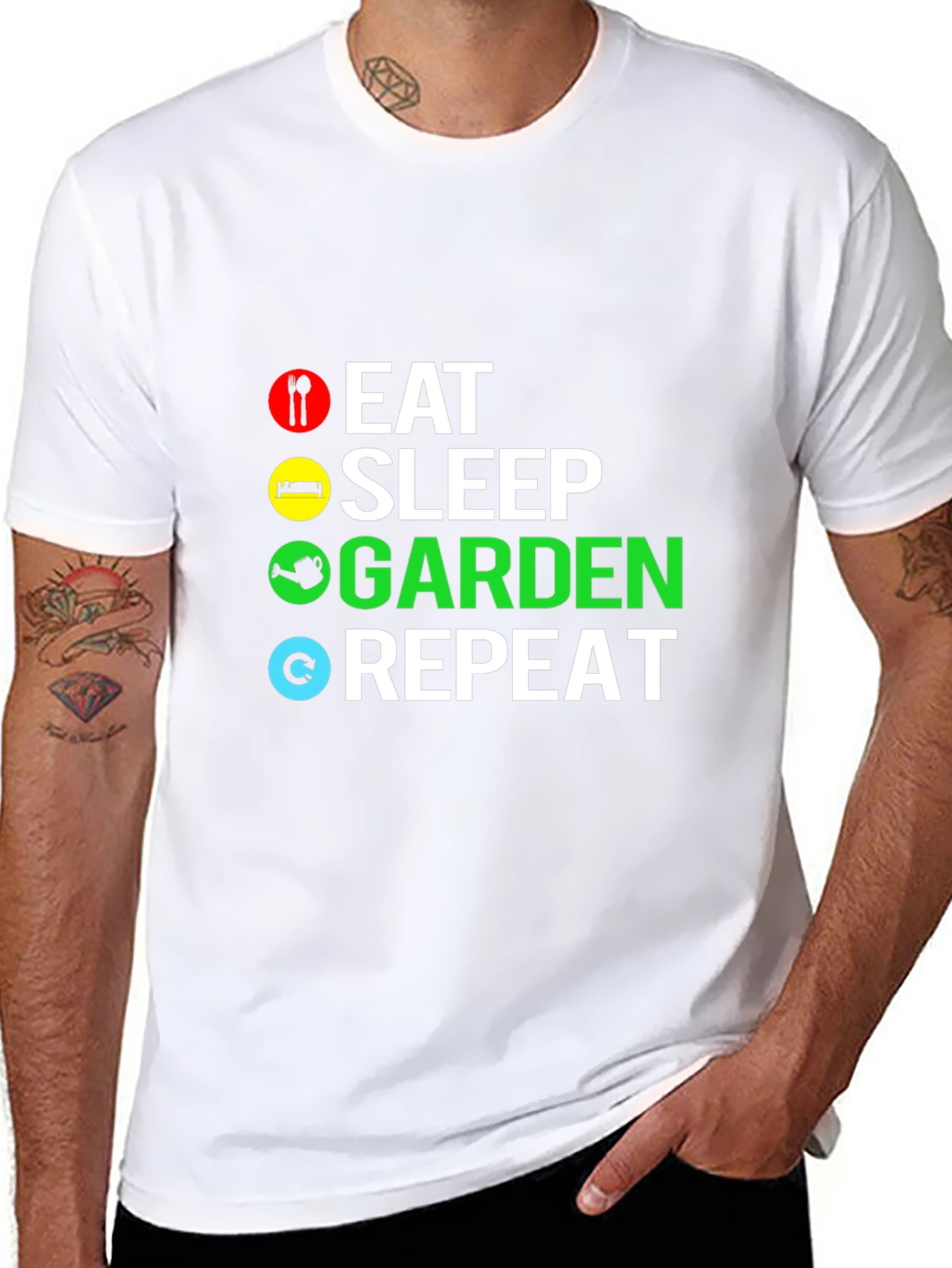 Eat Sleep Garden Repeat Graphic T-Shirt