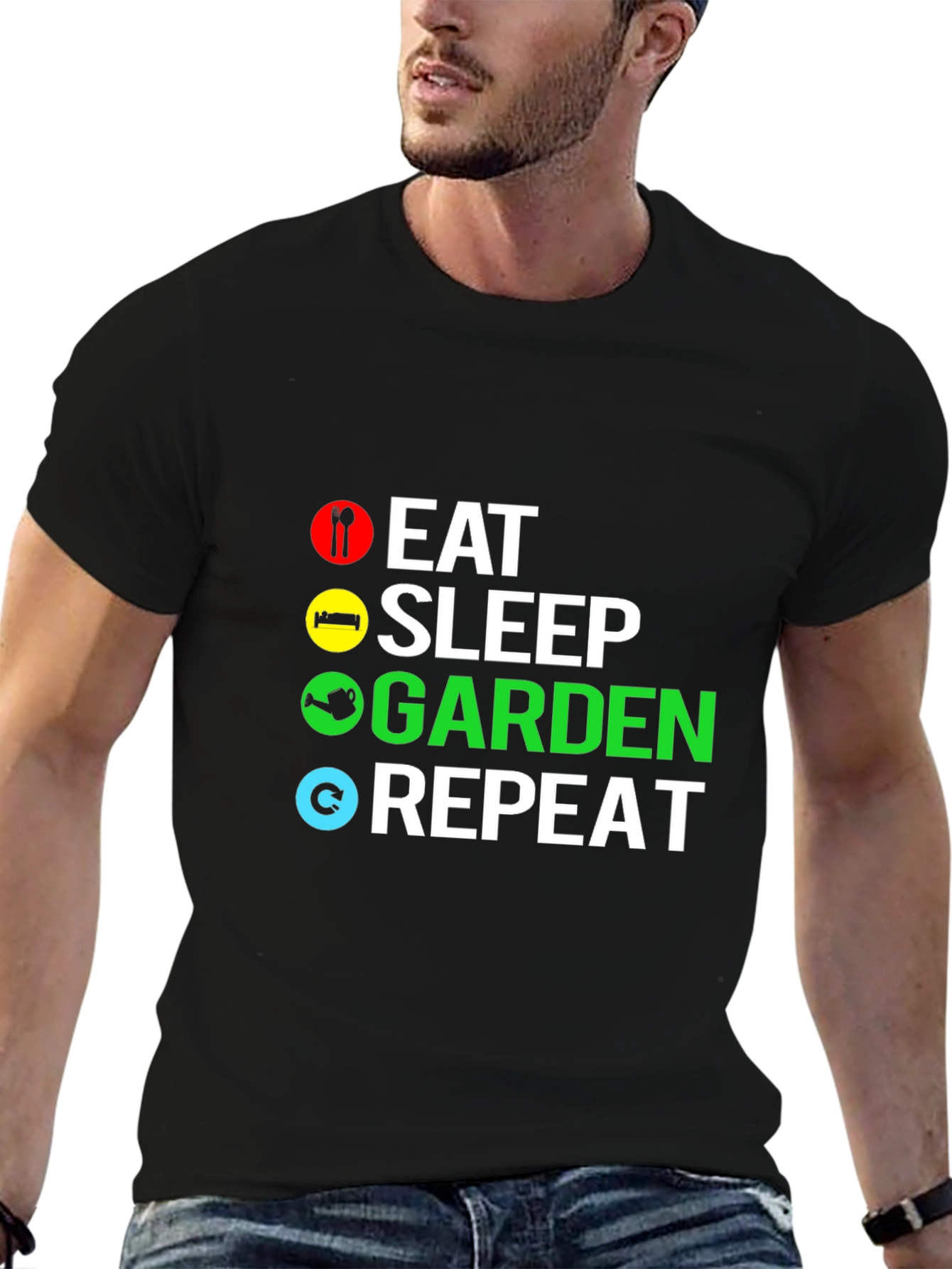 Eat Sleep Garden Repeat Graphic T-Shirt