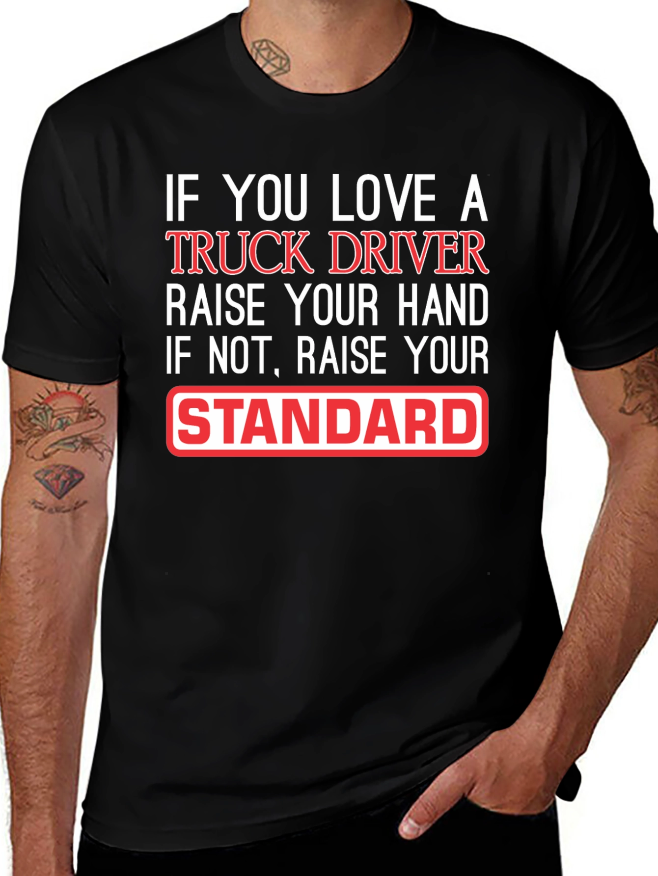 Truck Driver Love Funny Graphic T-Shirt
