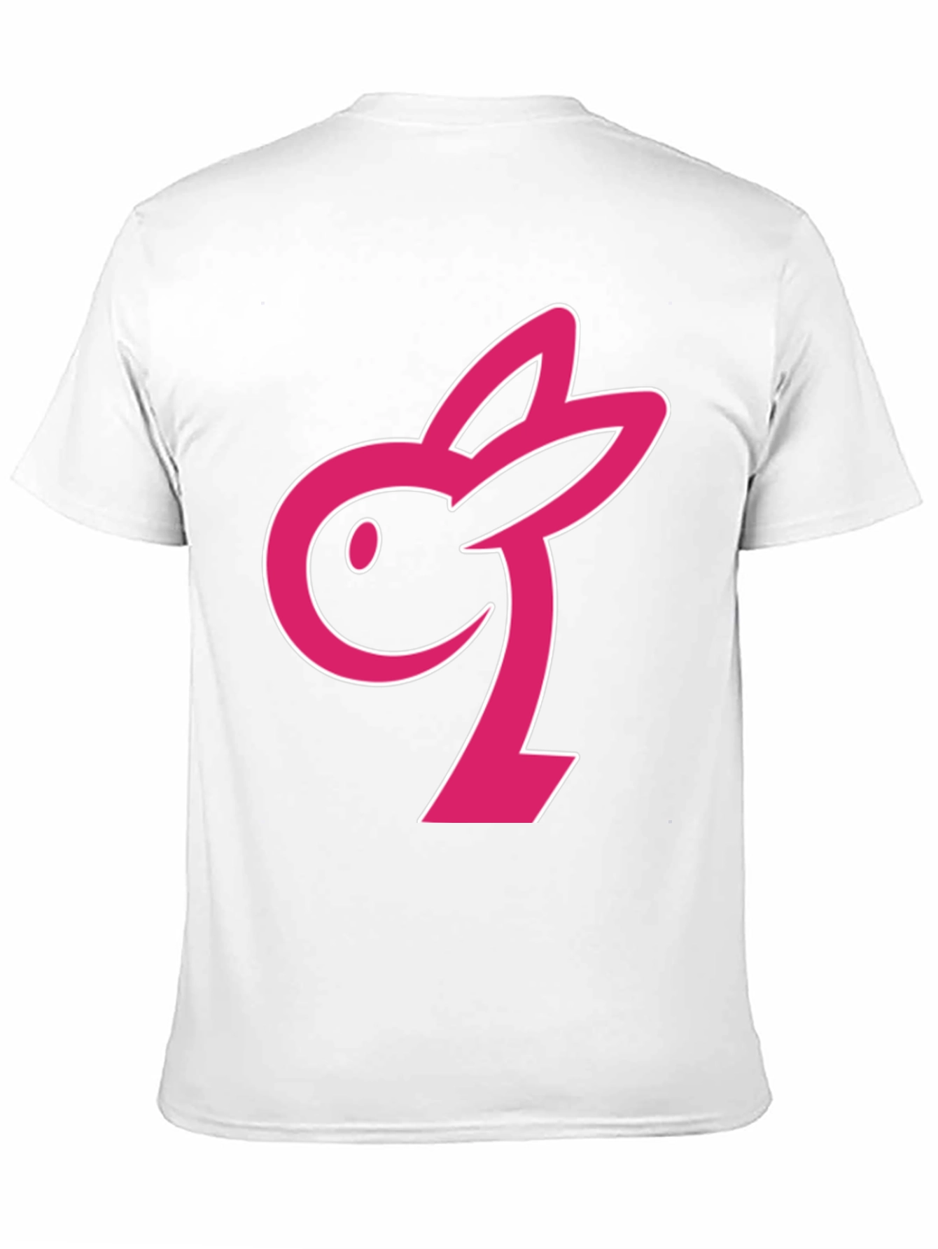 Black T-Shirt with Pink Bunny Graphic