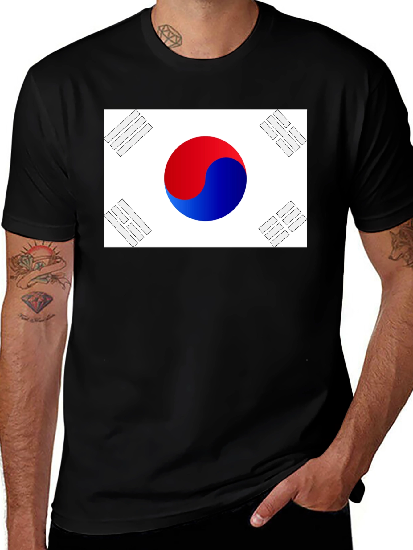 South Korea Flag Graphic T-Shirt