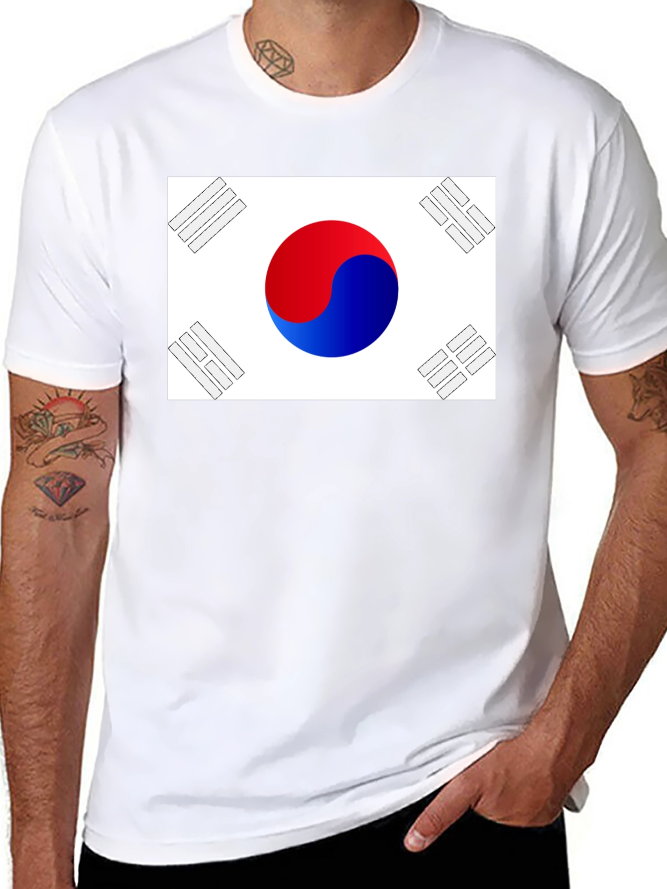 South Korea Flag Graphic T-Shirt