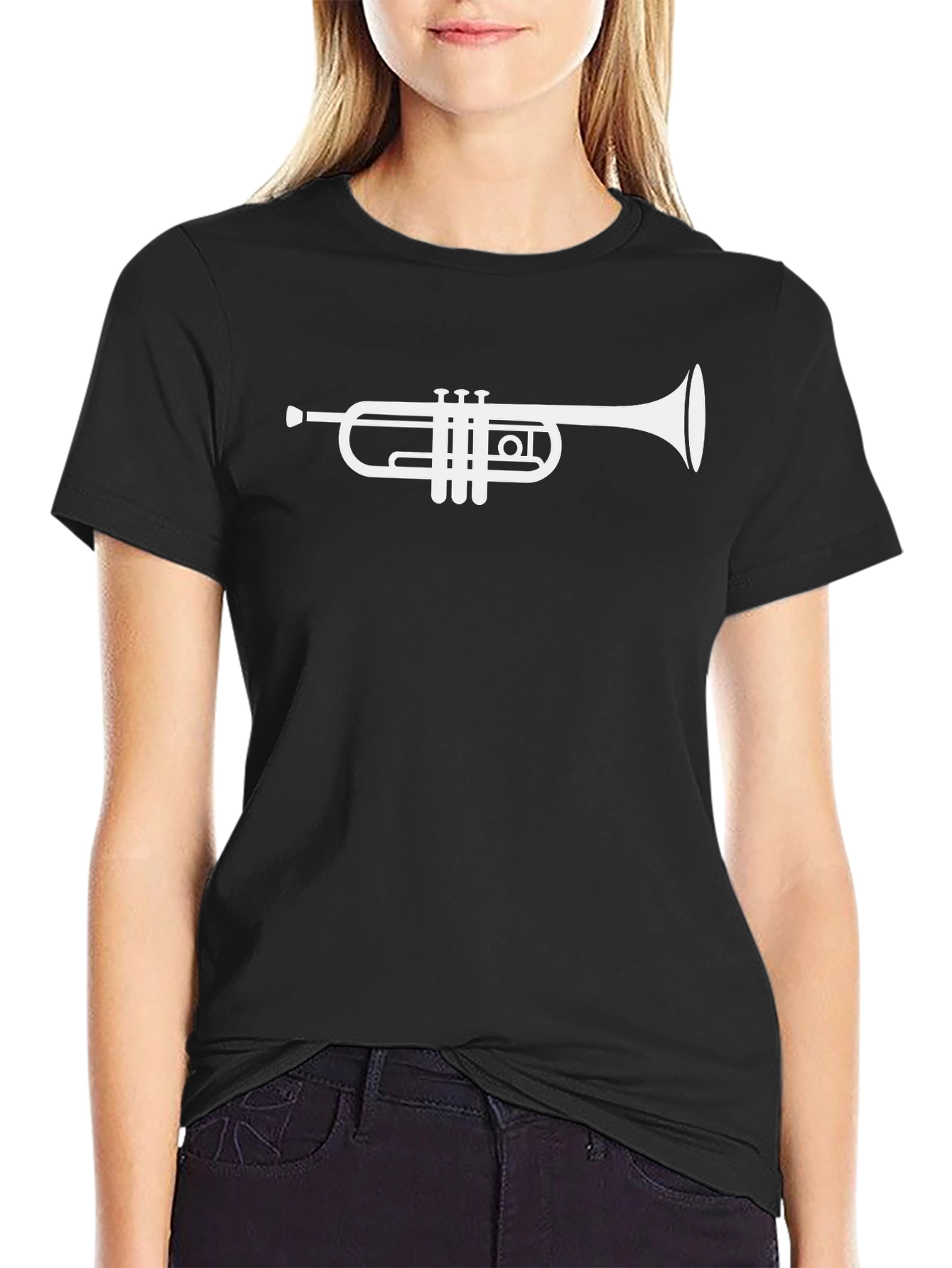 Trumpet Graphic Tee - Classic Black Cotton