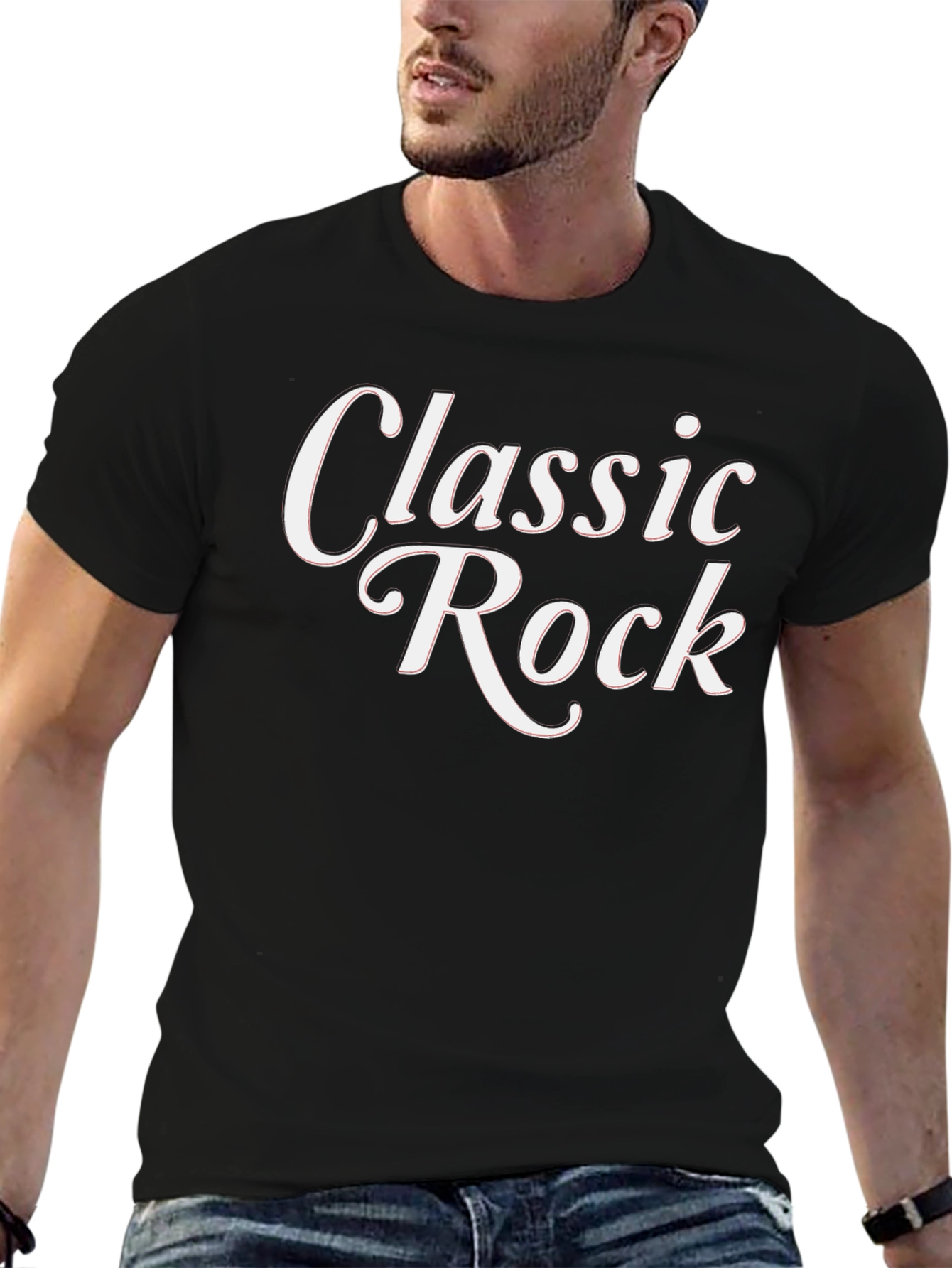 Classic Rock Graphic Tee - Stylish Black T-Shirt
