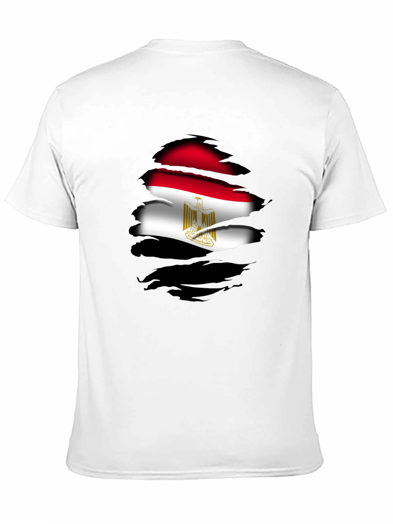 Mens Black T-Shirt Egypt Flag Graphic Tee