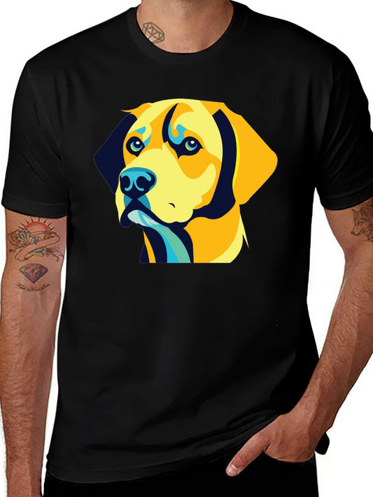 Dog Graphic Black T-Shirt - Stylish Canine Tee