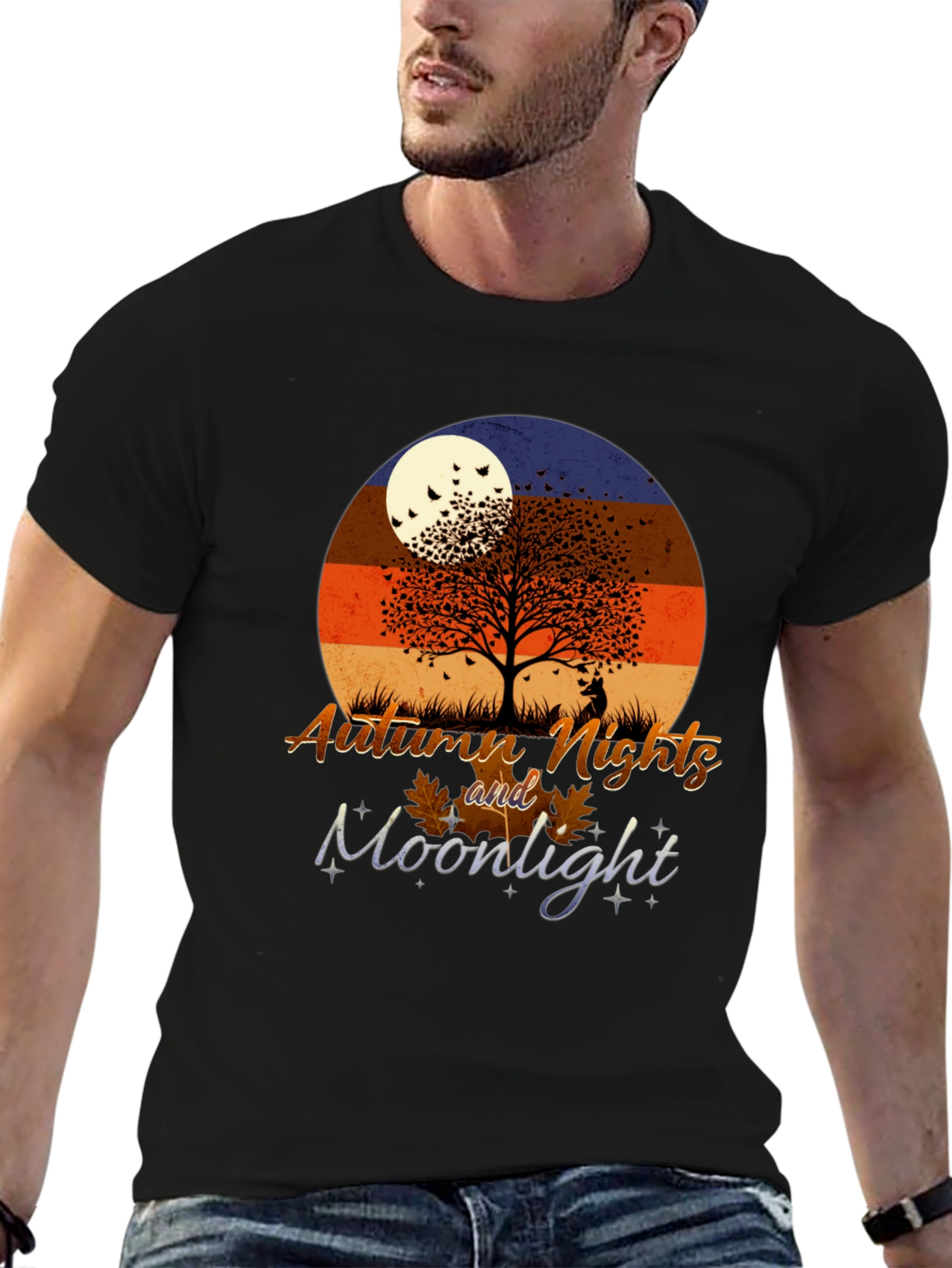 Autumn Nights Moonlight Graphic T-Shirt