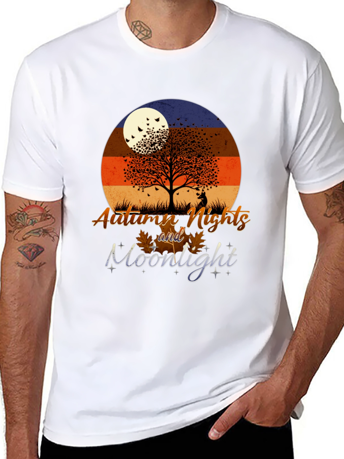 Autumn Nights Moonlight Graphic T-Shirt