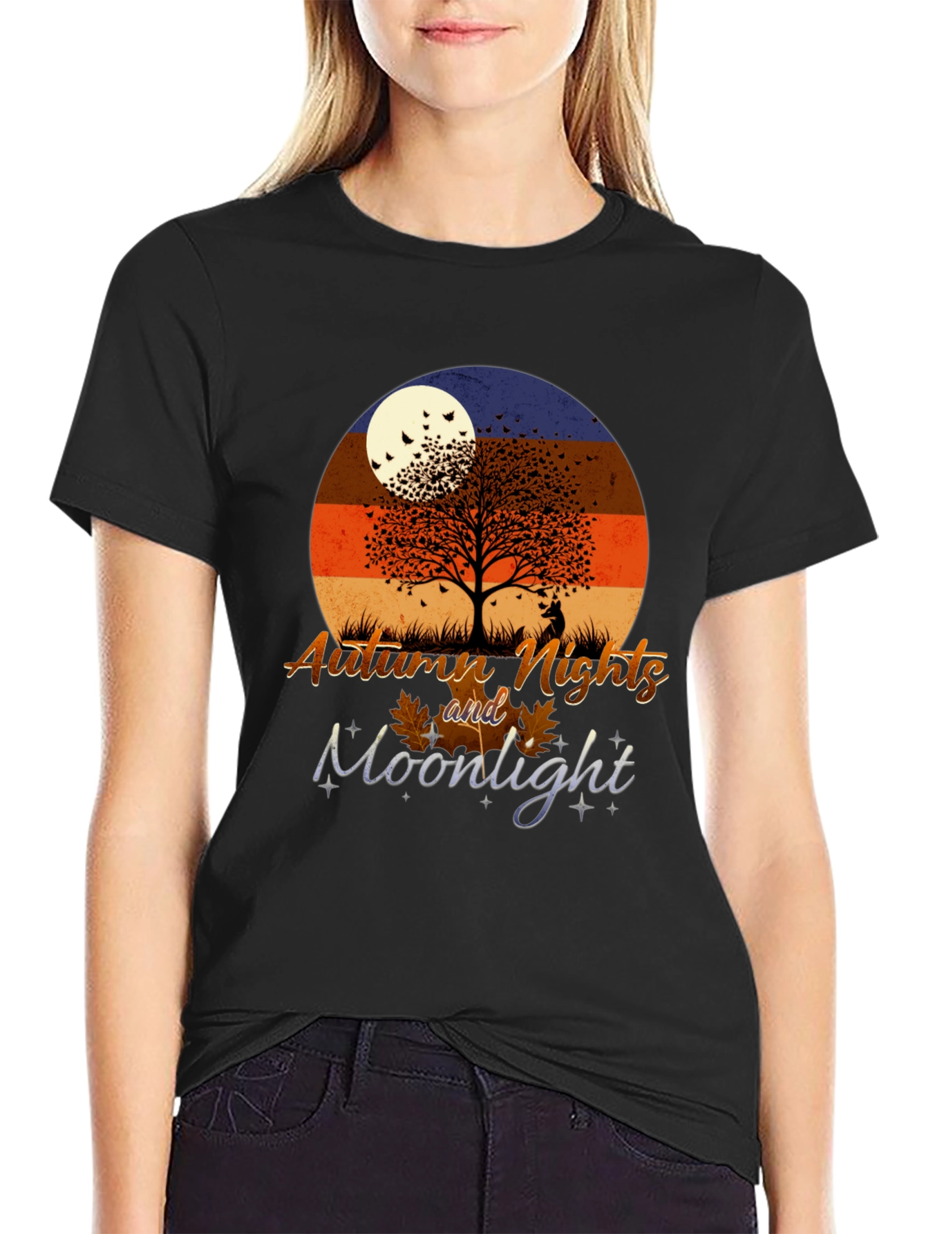 Autumn Nights Moonlight Graphic T-Shirt