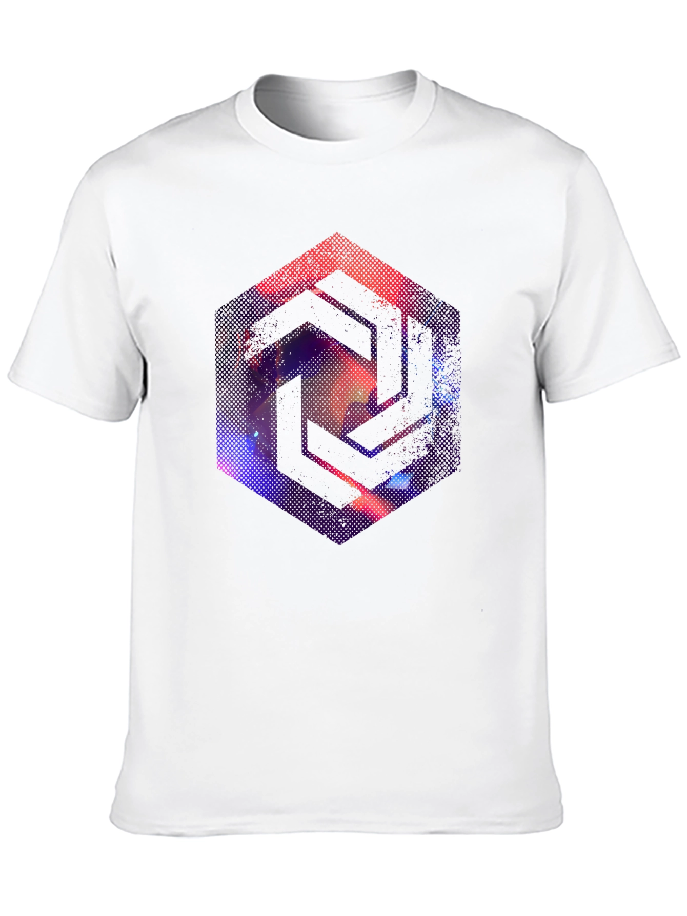 Abstract Geometric Graphic Tee - Cool Black T-Shirt