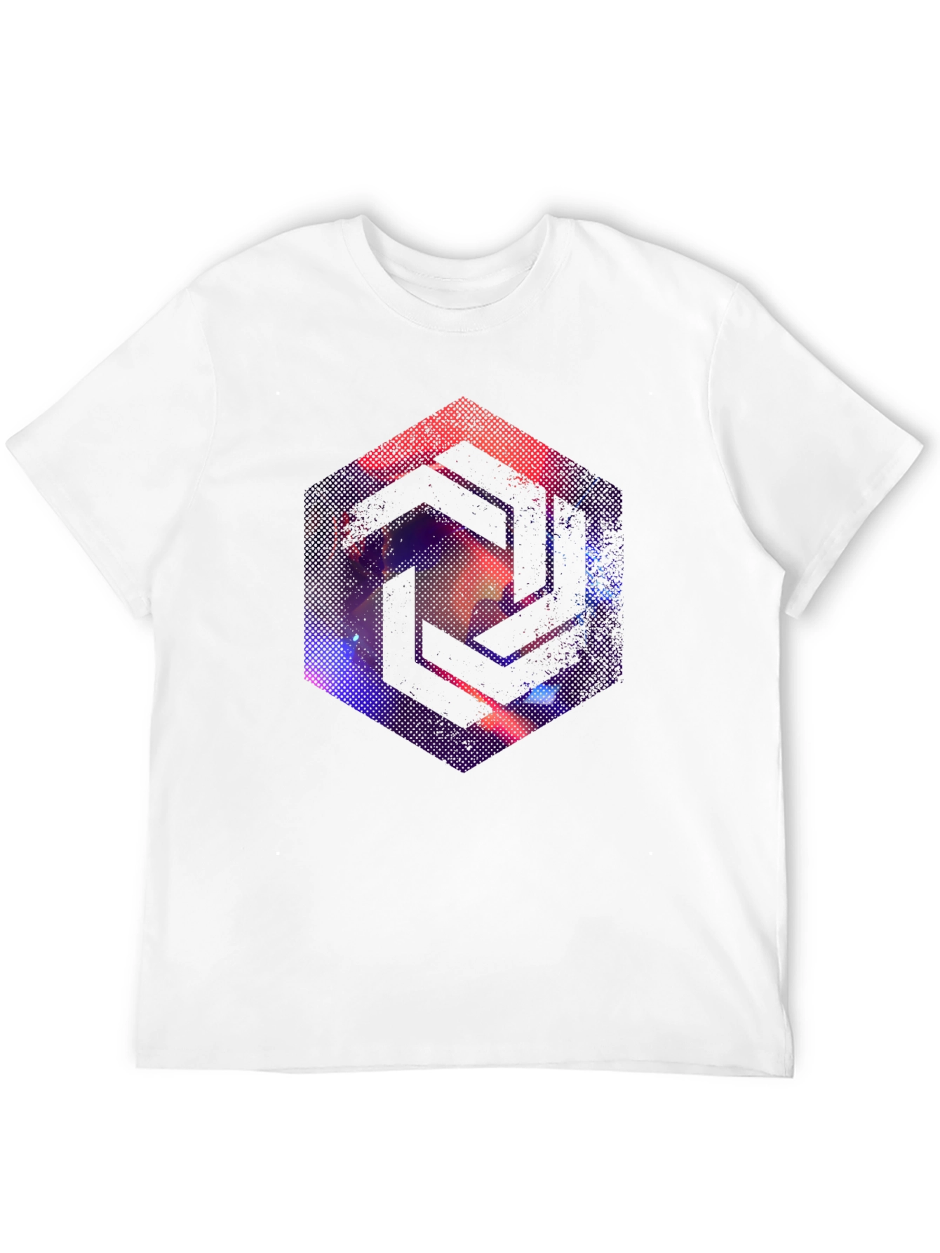 Abstract Geometric Graphic Tee - Cool Black T-Shirt