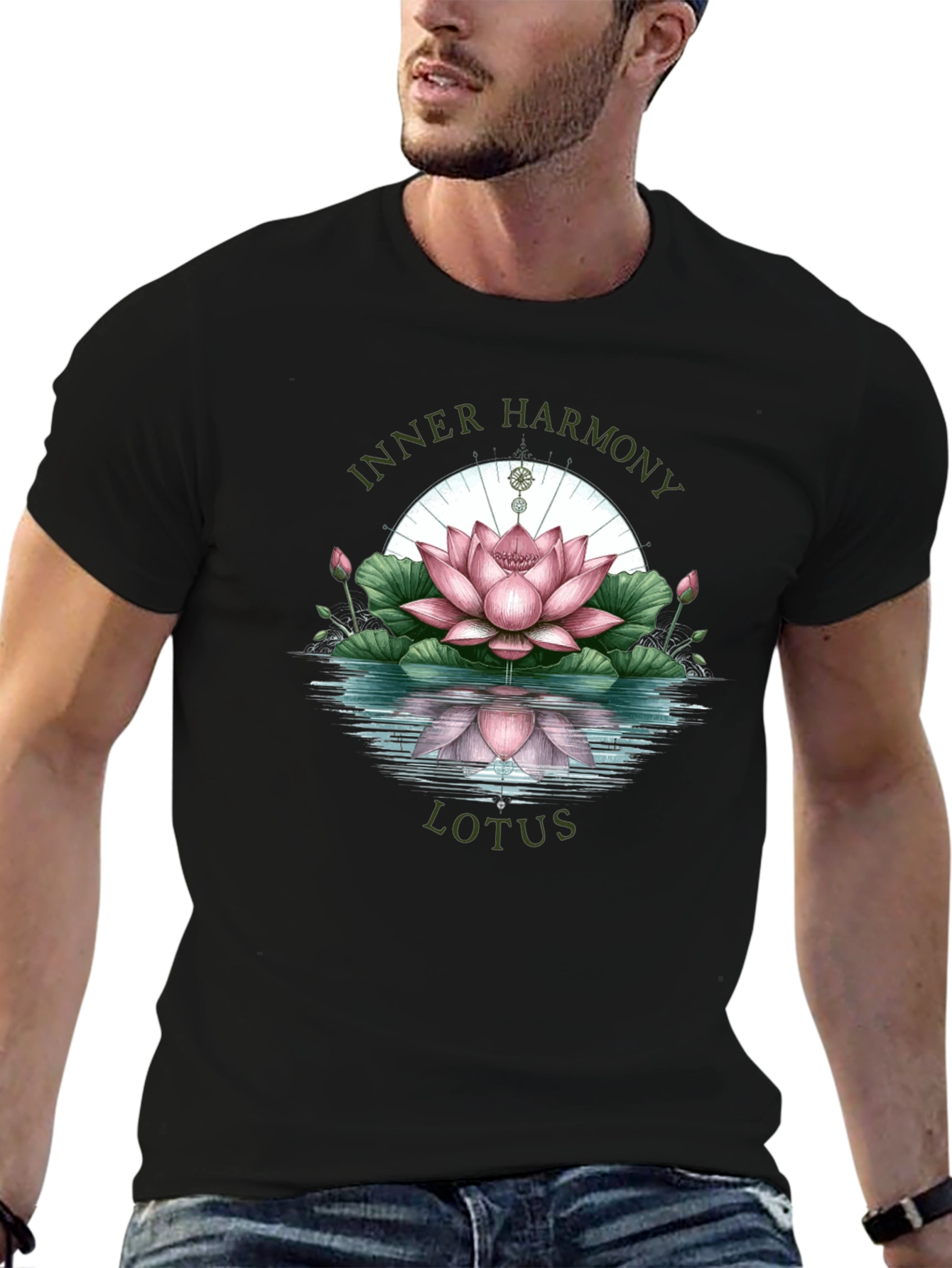 Inner Harmony Lotus Graphic Tee - Relaxed Fit