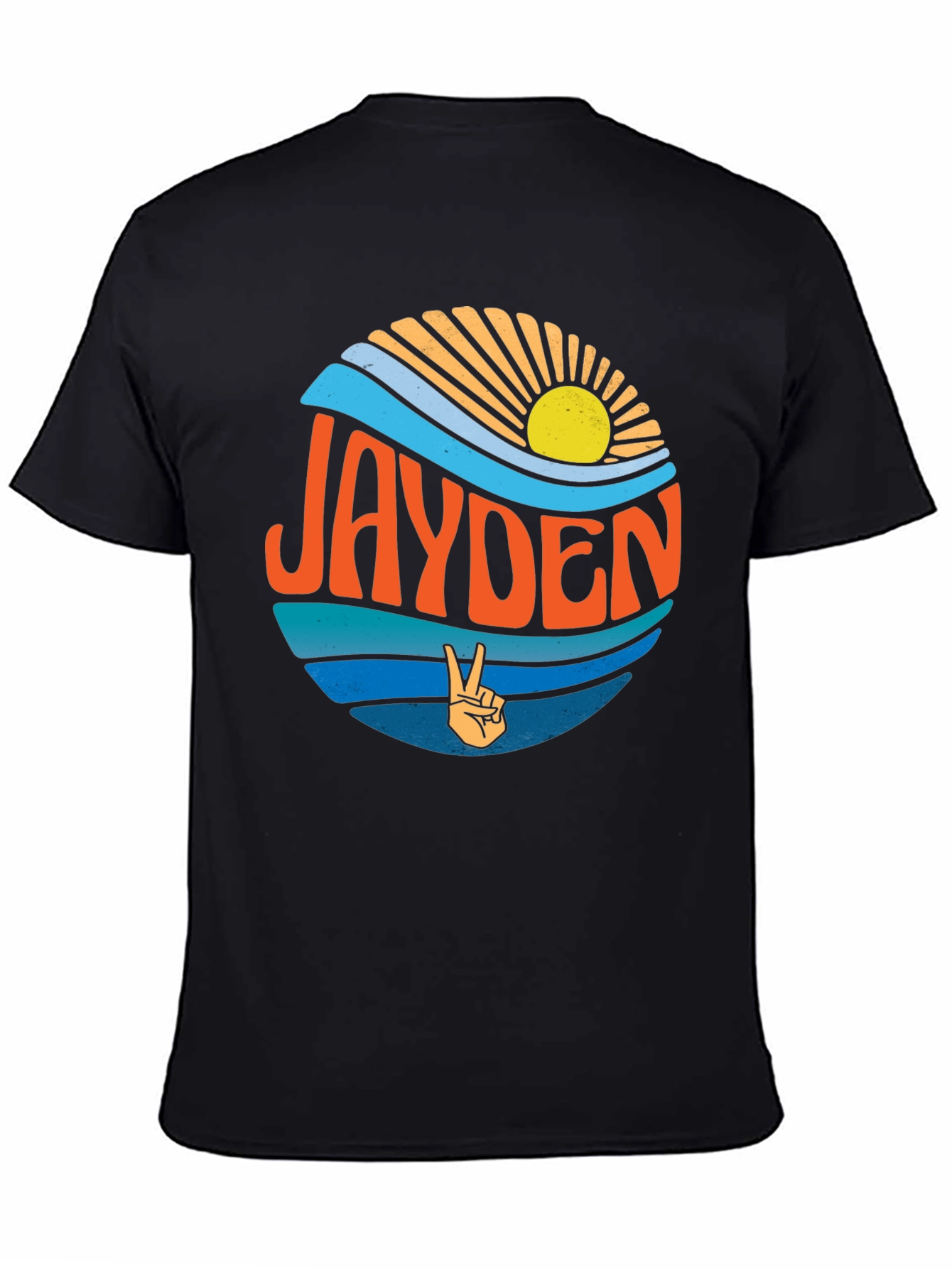 Jayden Retro Wave Peace Sign Graphic Tee