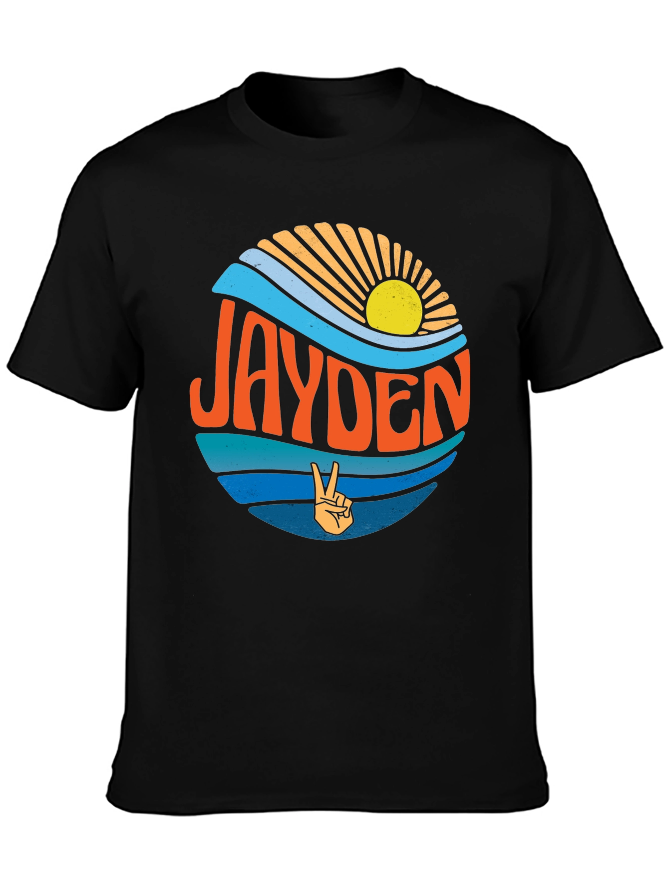 Jayden Retro Wave Peace Sign Graphic Tee