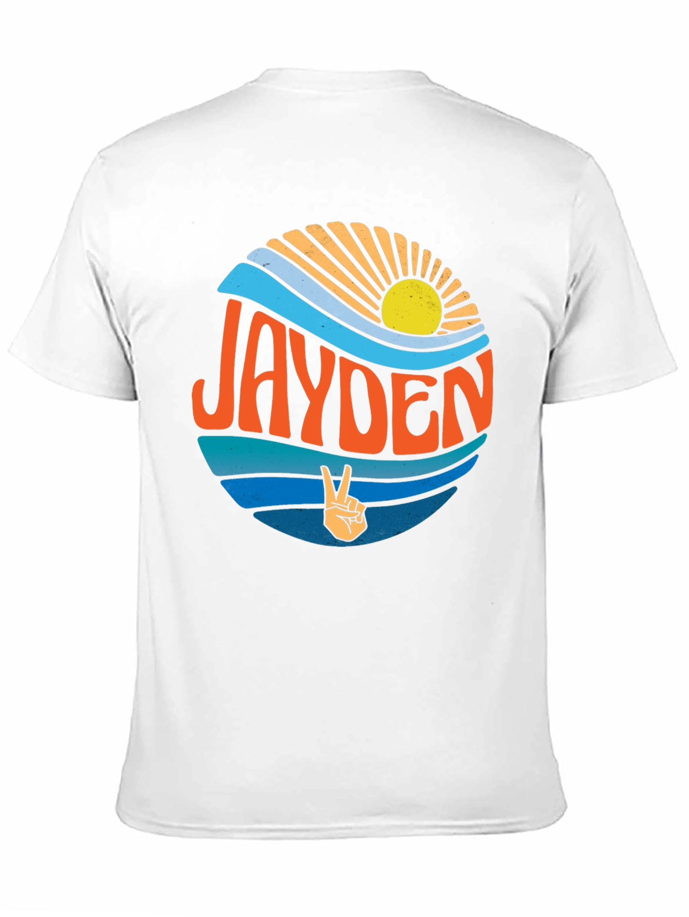 Jayden Retro Wave Peace Sign Graphic Tee