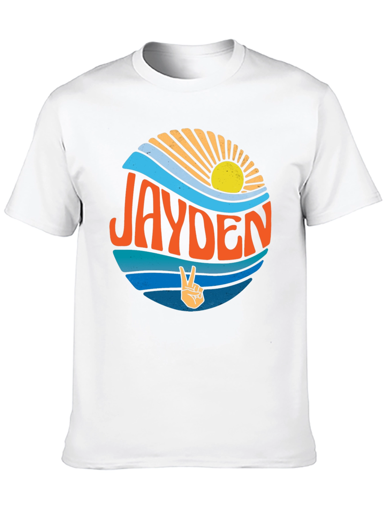Jayden Retro Wave Peace Sign Graphic Tee