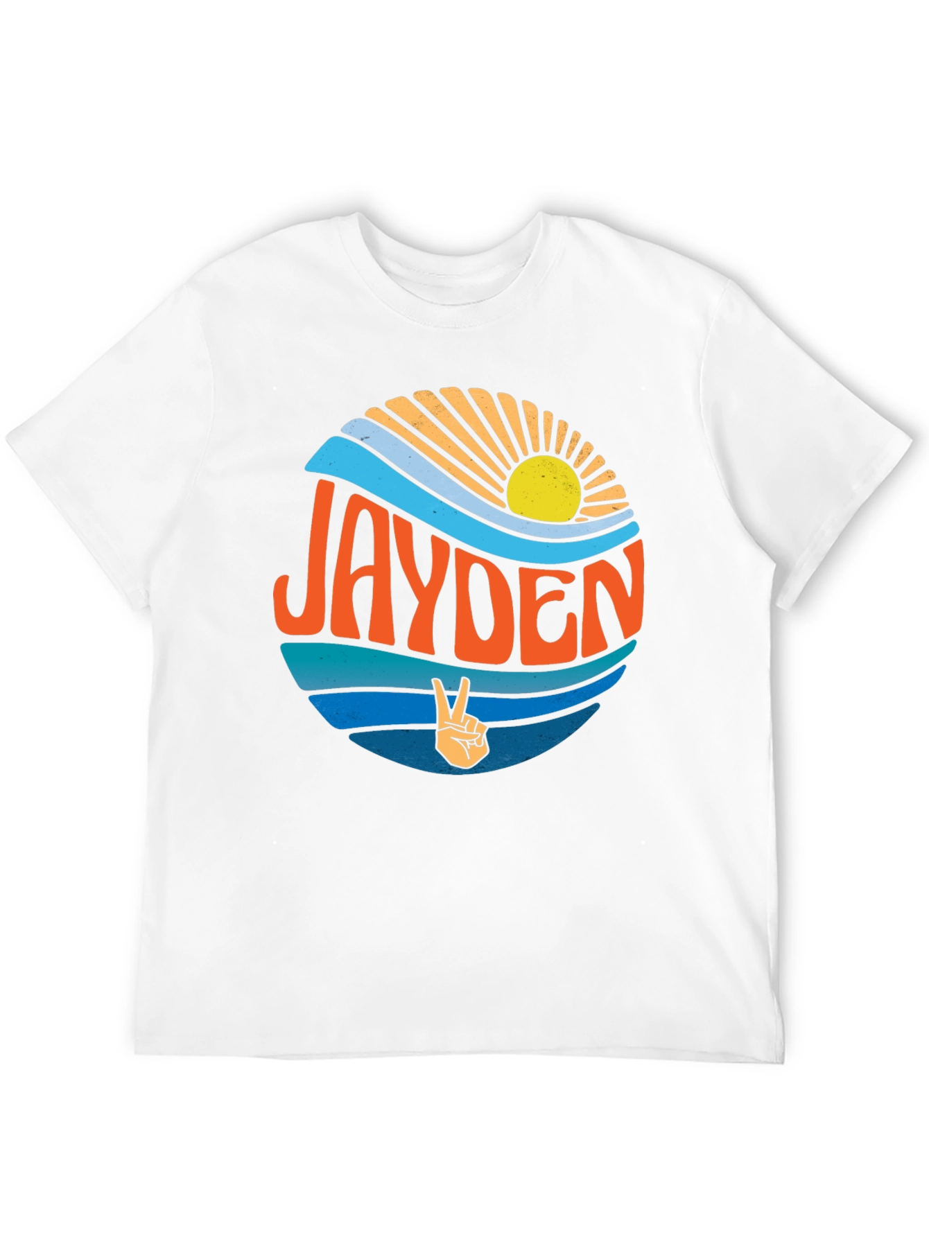 Jayden Retro Wave Peace Sign Graphic Tee