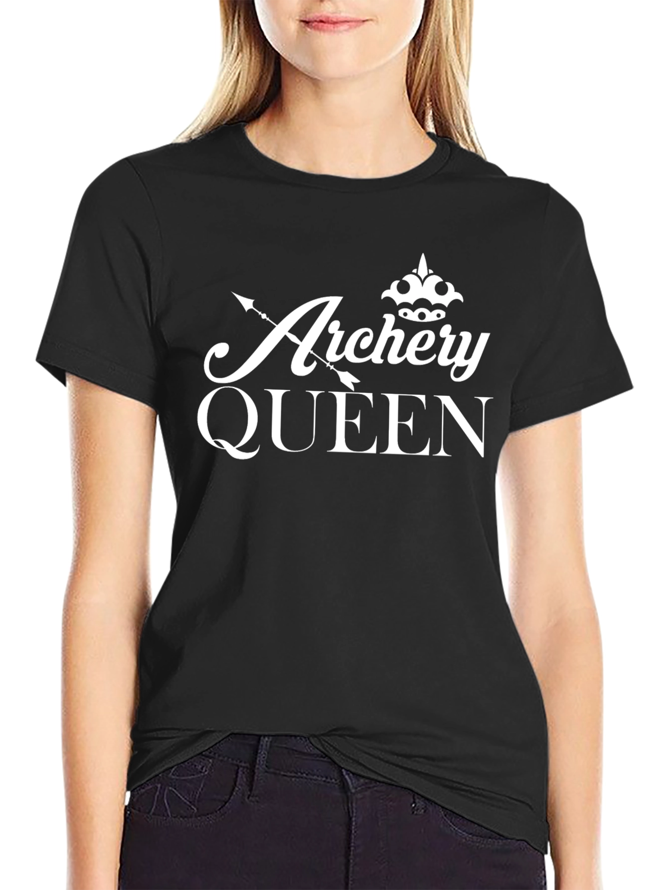 Archery Queen T-Shirt - Black Cotton Tee