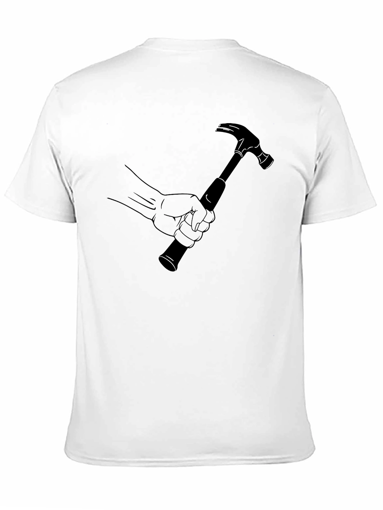Hammer Time Graphic Tee - Black Cotton Crew Neck