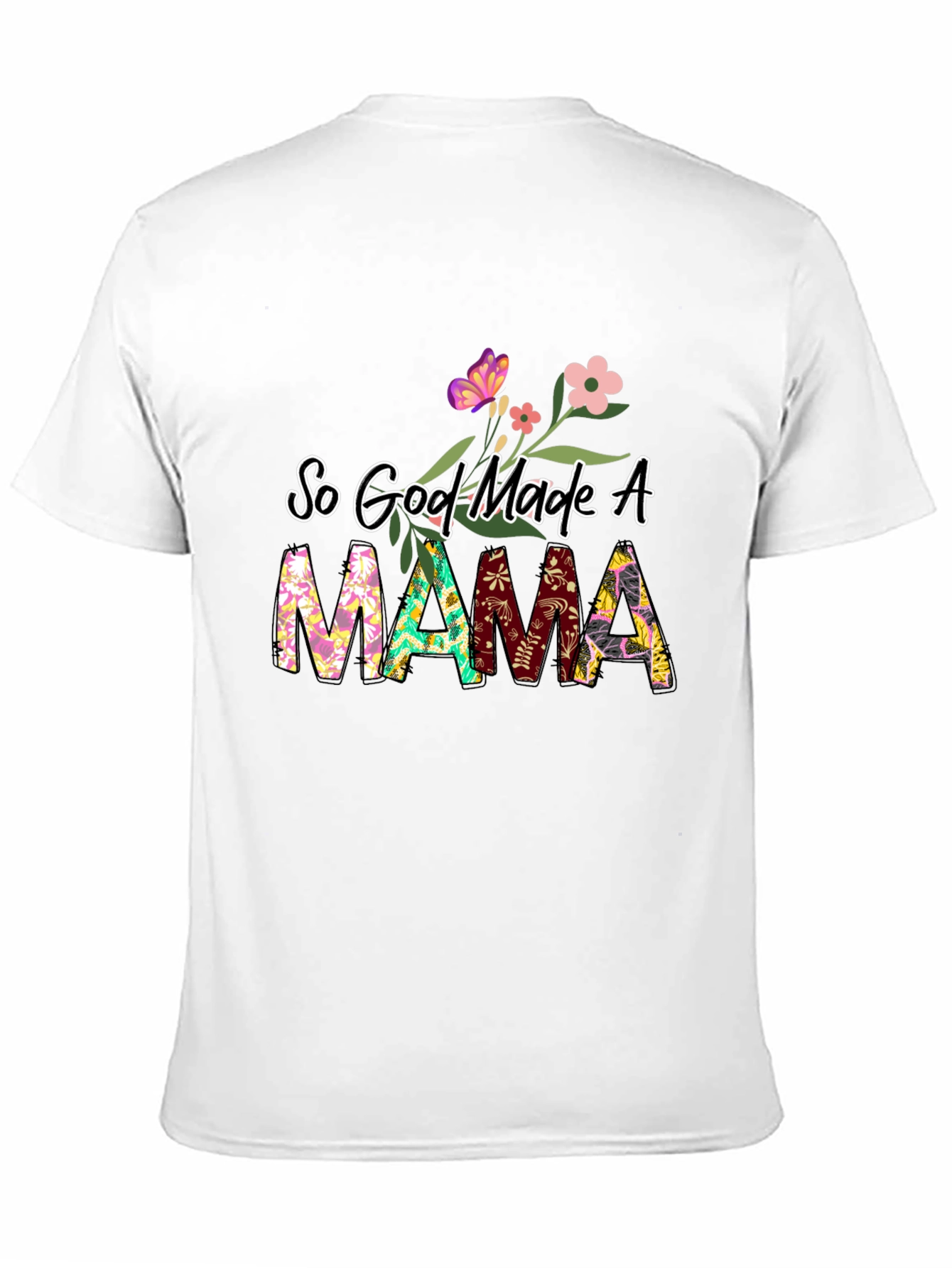 So God Made a Mama Floral Graphic Tee