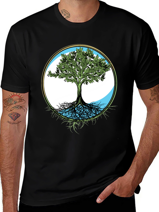 Tree of Life Graphic Tee - Black Casual T-Shirt