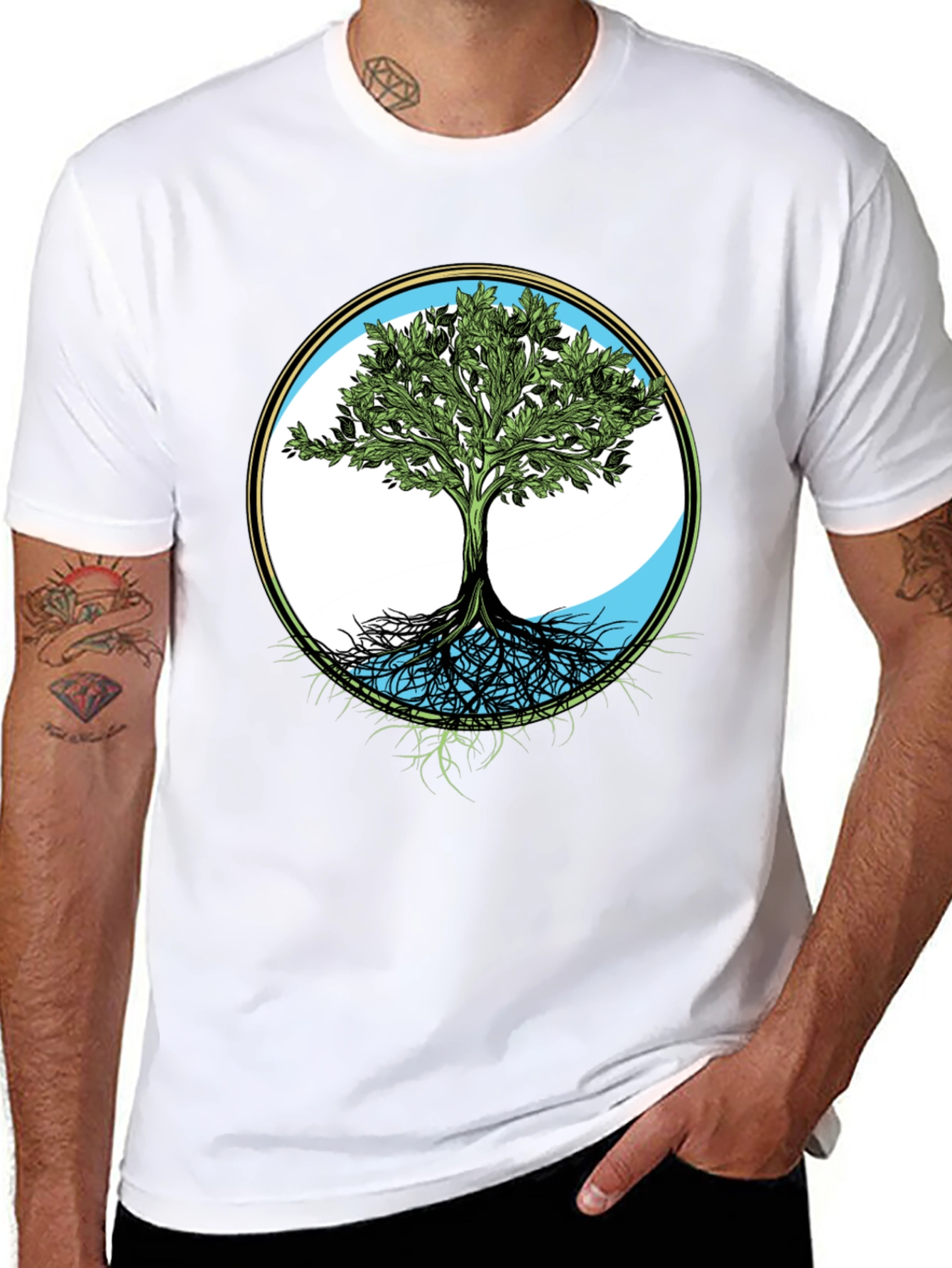 Tree of Life Graphic Tee - Black Casual T-Shirt