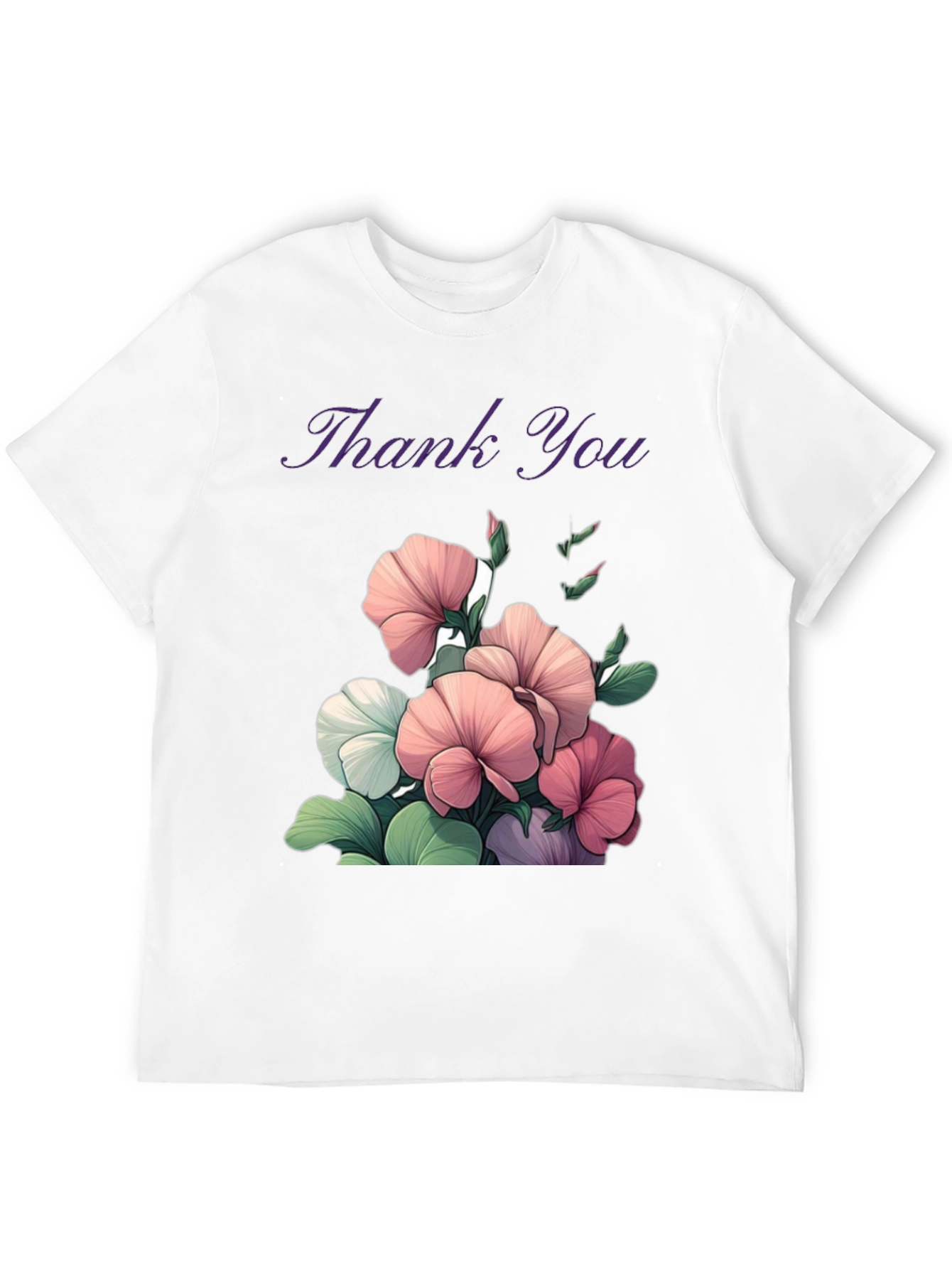 Floral Thank You Graphic T-Shirt