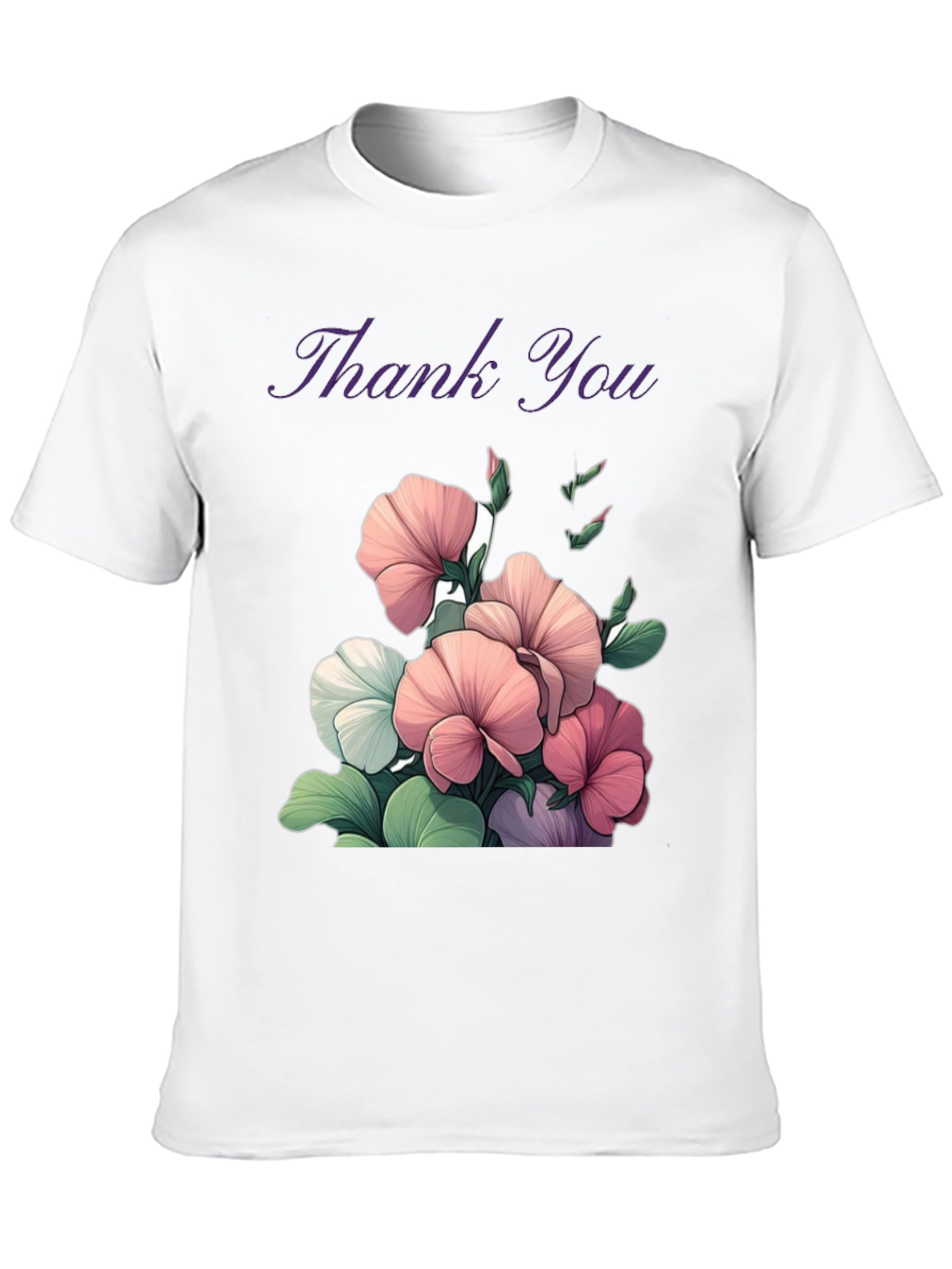 Floral Thank You Graphic T-Shirt