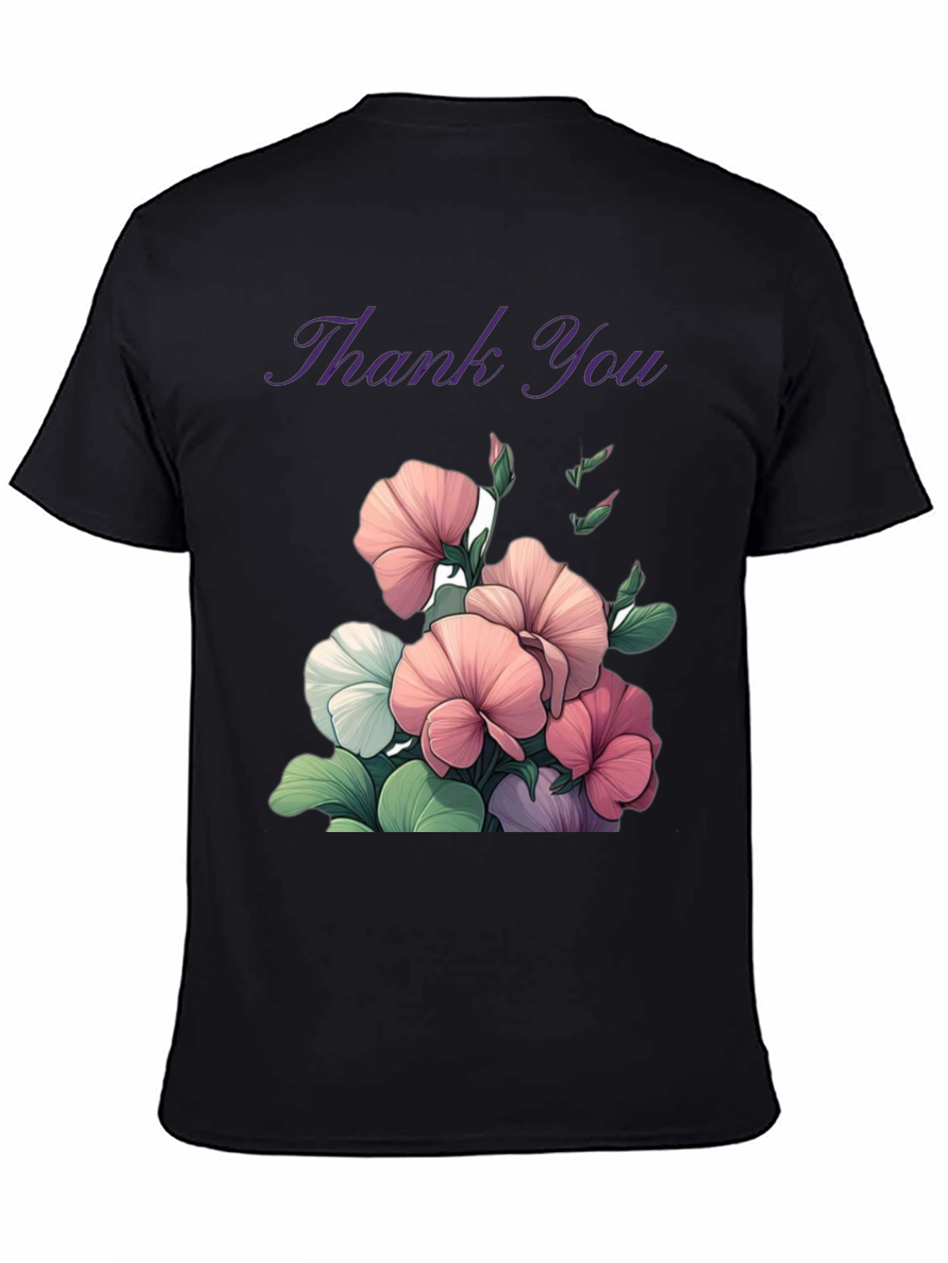 Floral Thank You Graphic T-Shirt
