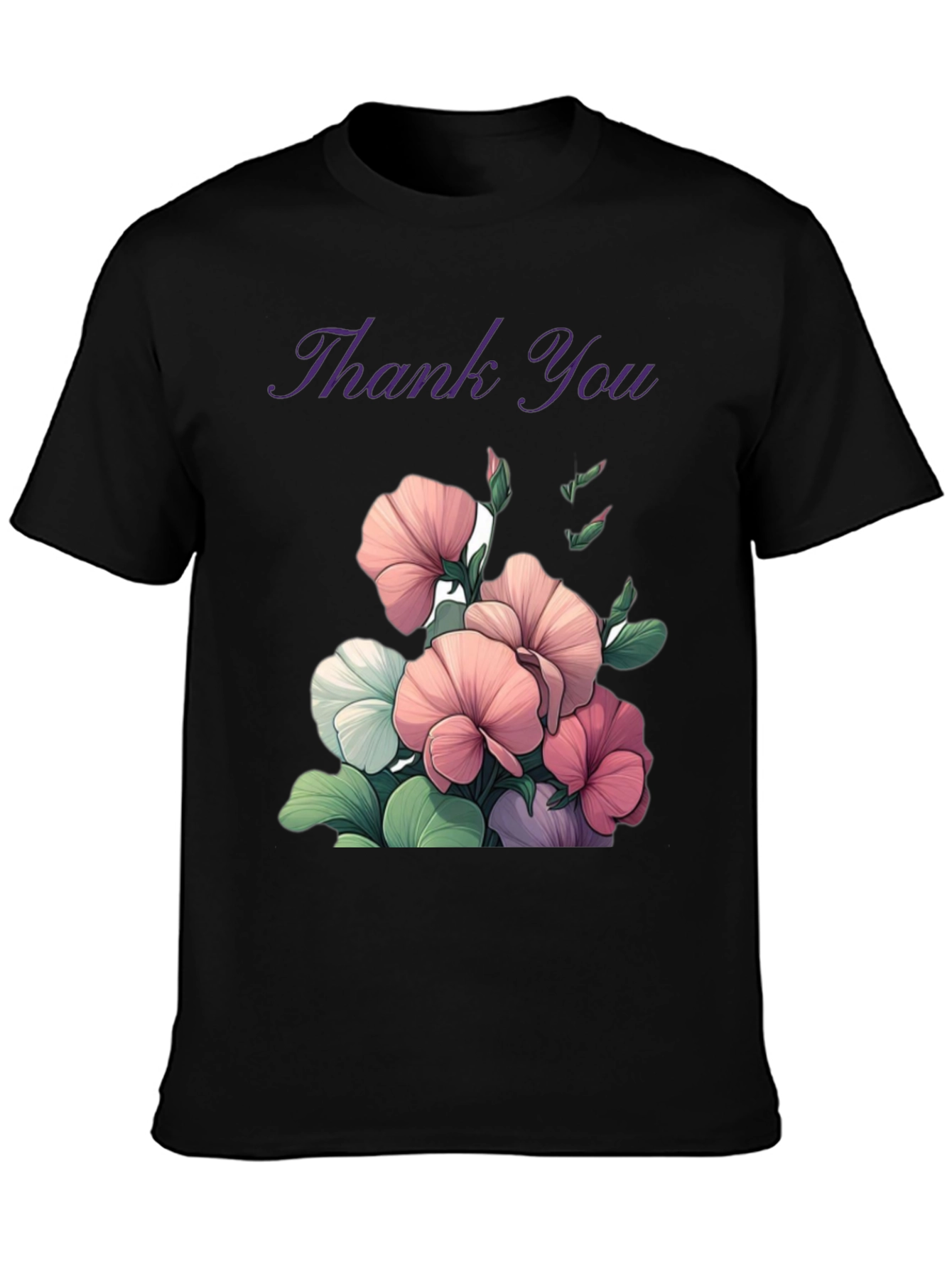 Floral Thank You Graphic T-Shirt