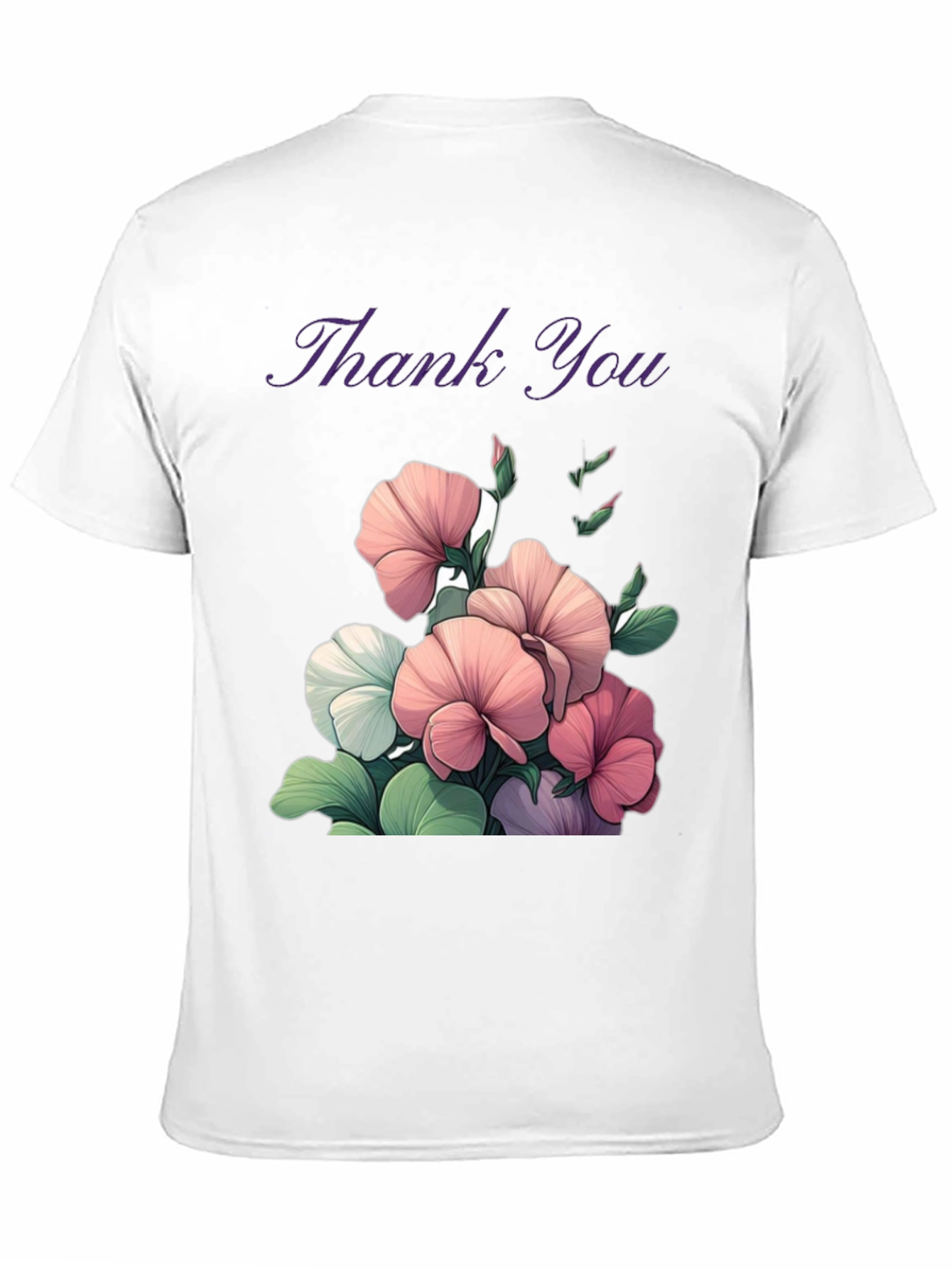 Floral Thank You Graphic T-Shirt