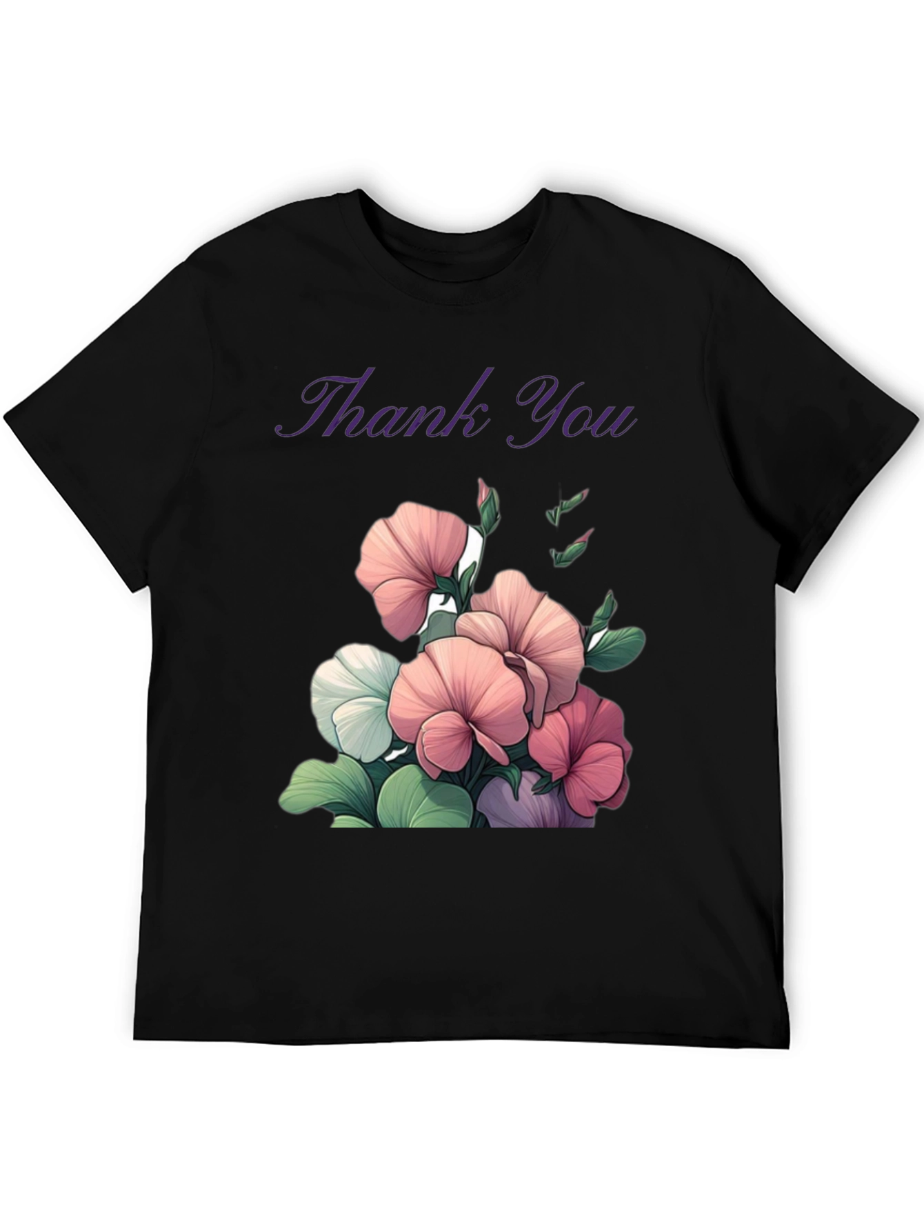 Floral Thank You Graphic T-Shirt