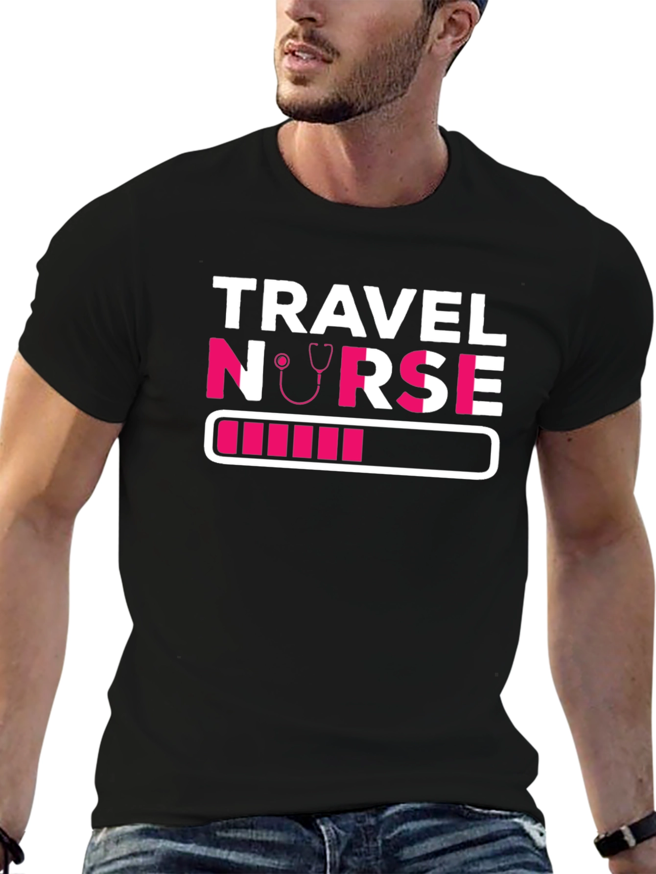 Travel Nurse Loading T-Shirt - Pink Design
