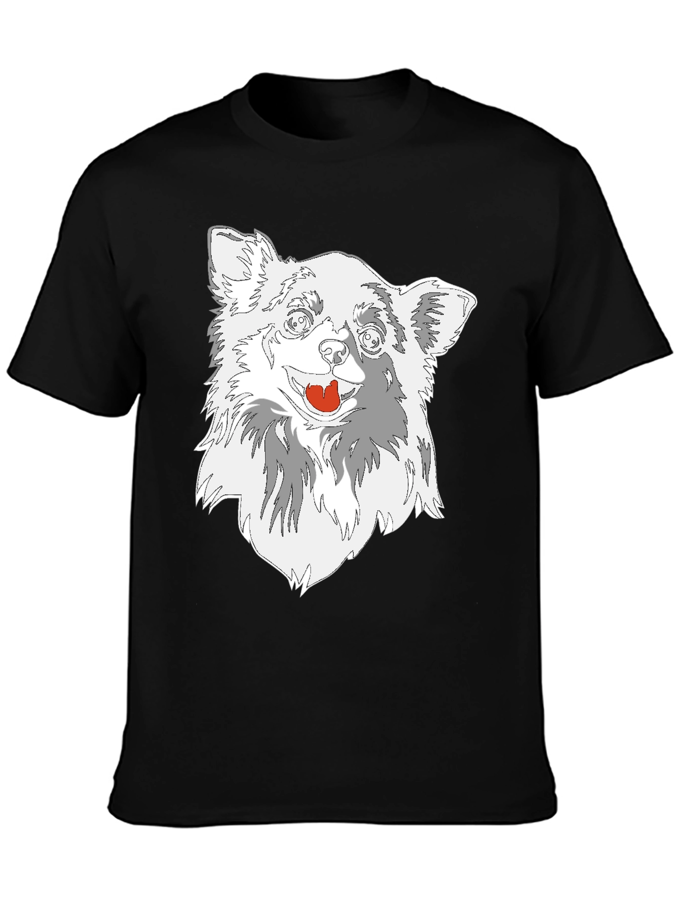 Dog Graphic Tee - Black Cotton Blend