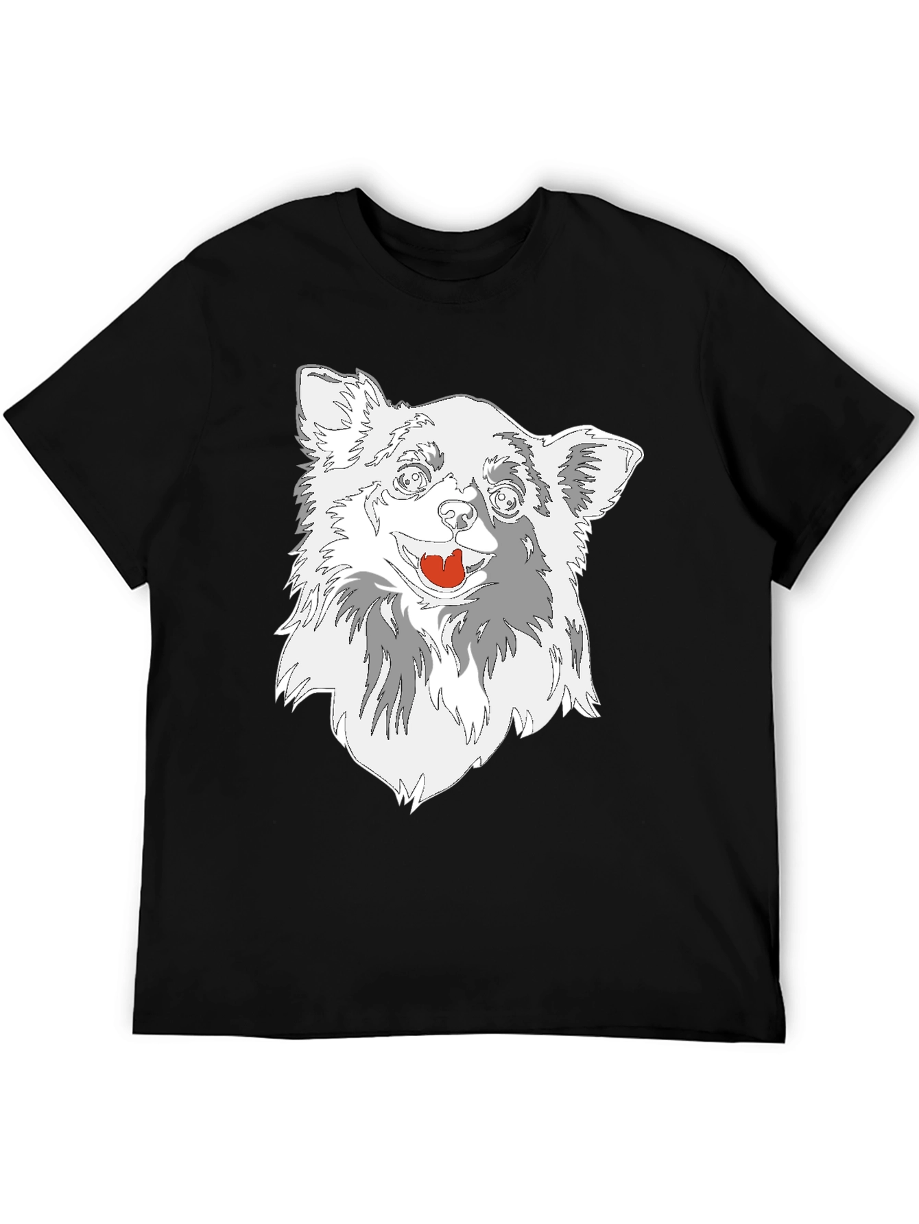 Dog Graphic Tee - Black Cotton Blend