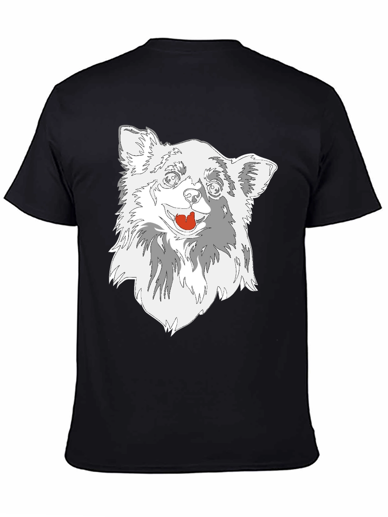 Dog Graphic Tee - Black Cotton Blend