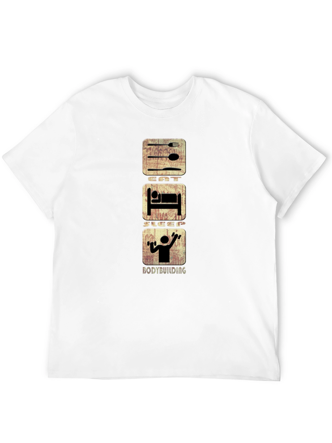 Eat Sleep Bodybuilding Graphic Tee - Black