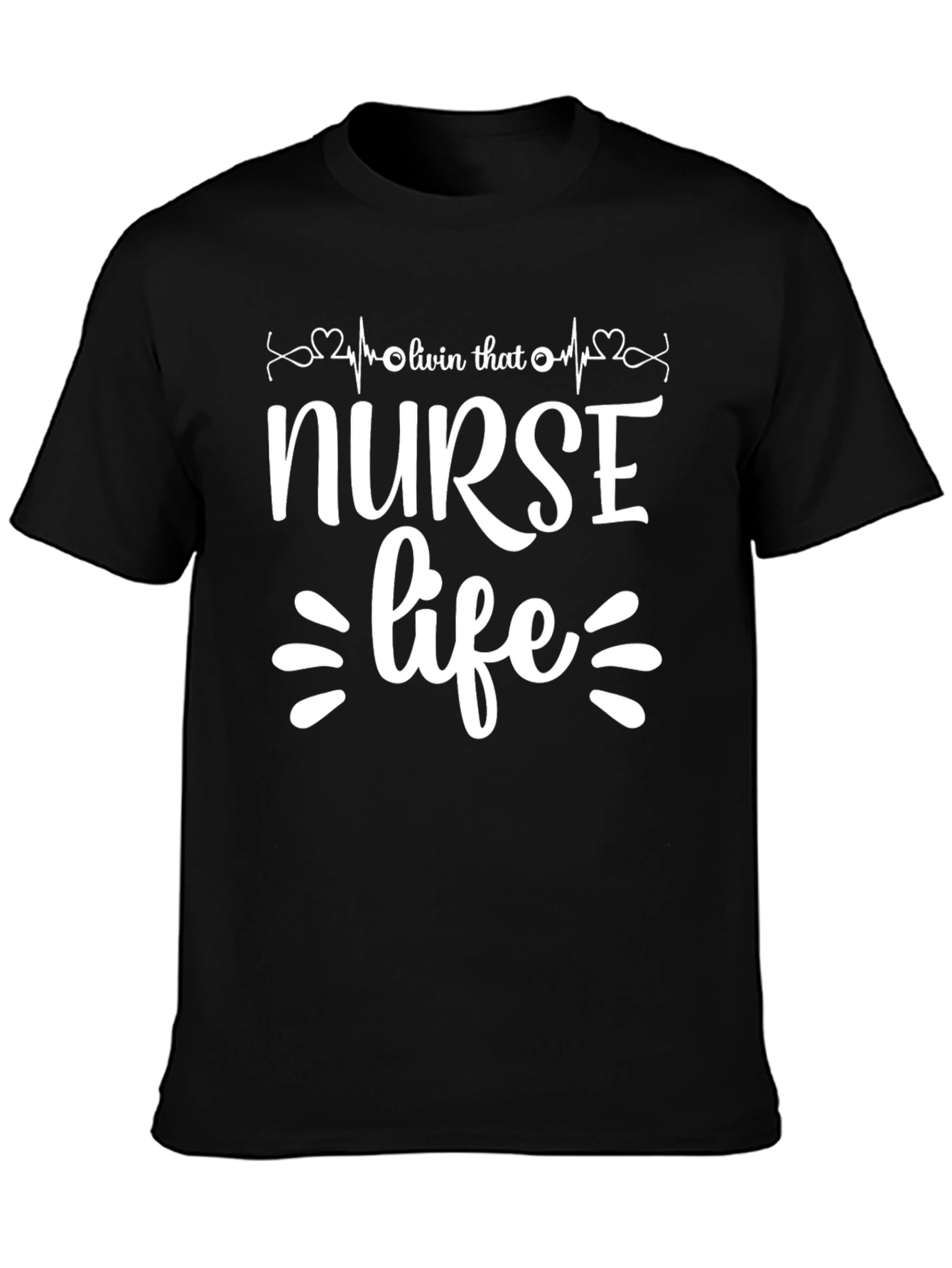 Nurse Life T-Shirt - Heartbeat Graphic