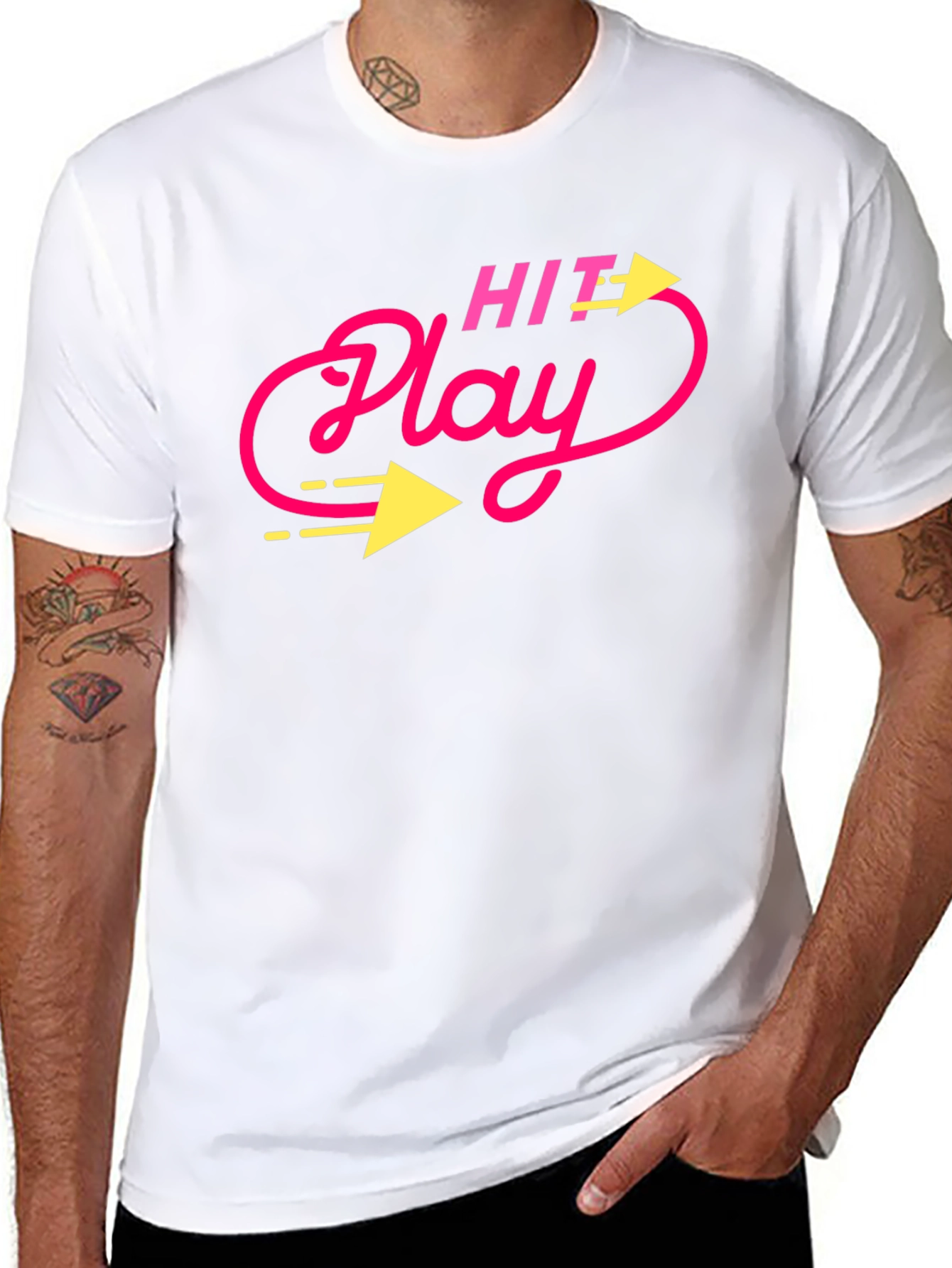 Hit Play Graphic Tee - Retro Style